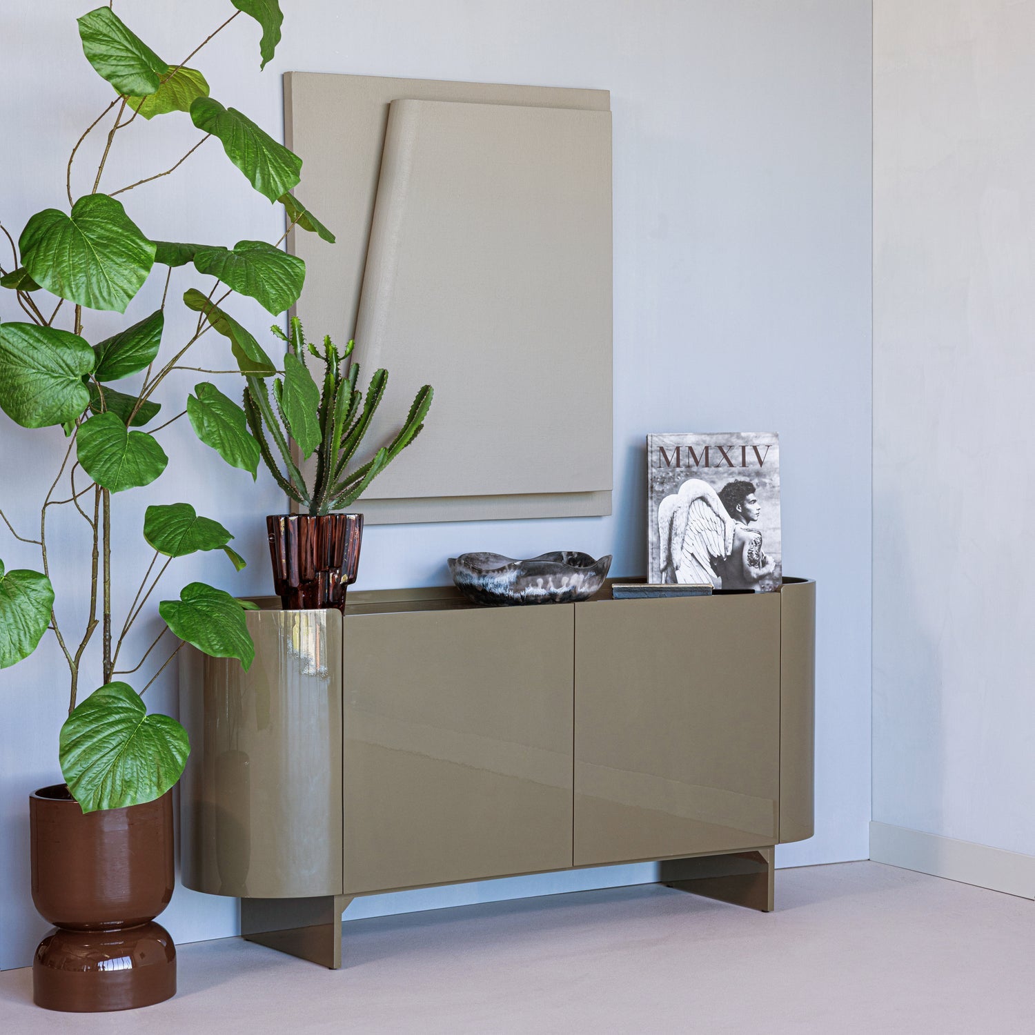 TV-meubel LIORA grijs-groen