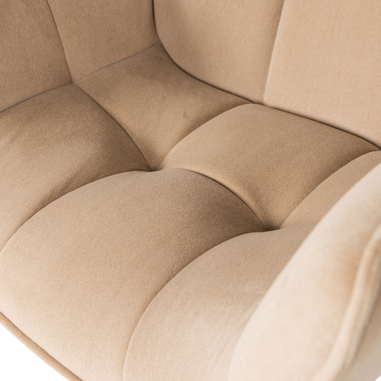 Draaistoel van fluweel WIBO beige