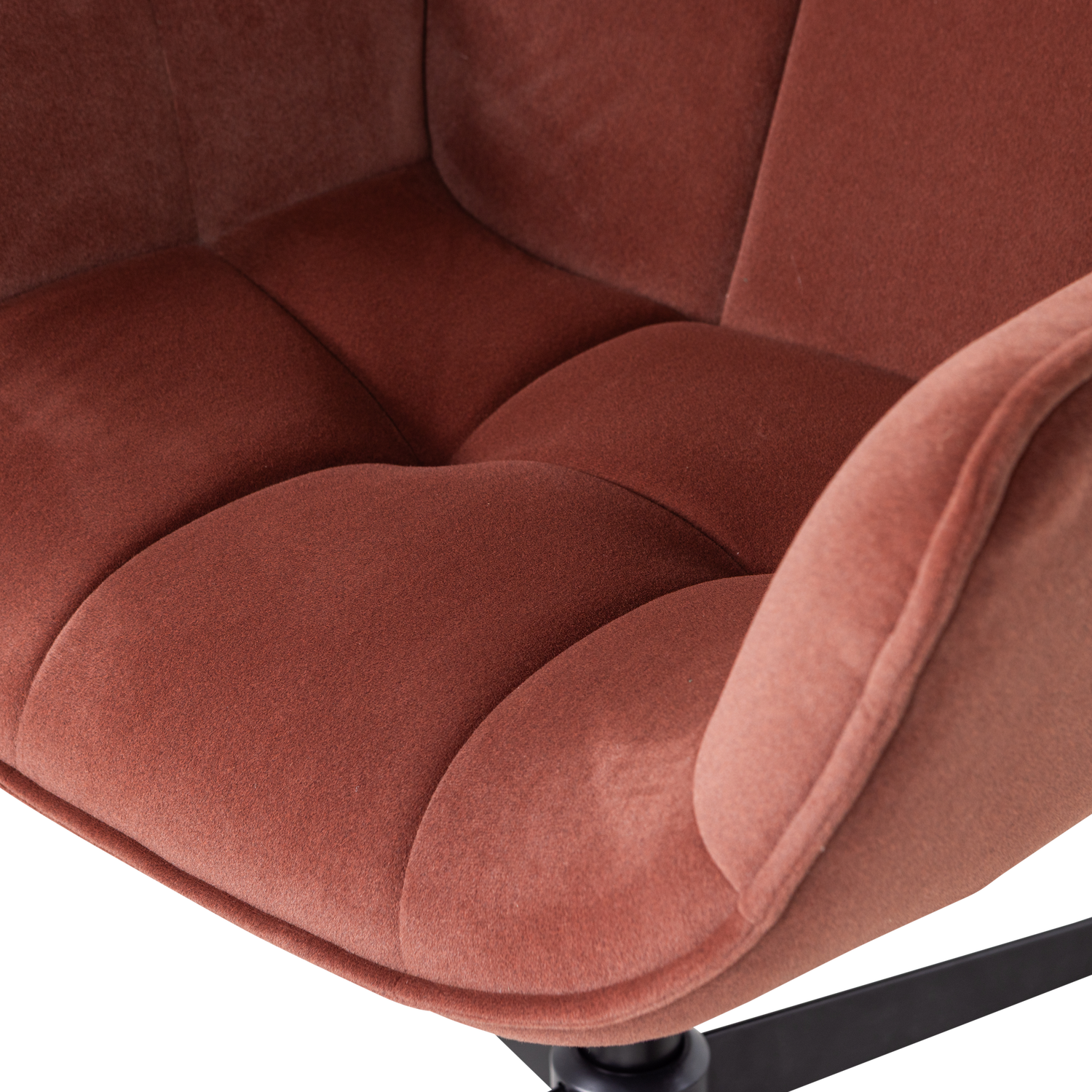 Velvet Swivel Armchair WIBO Dark Red
