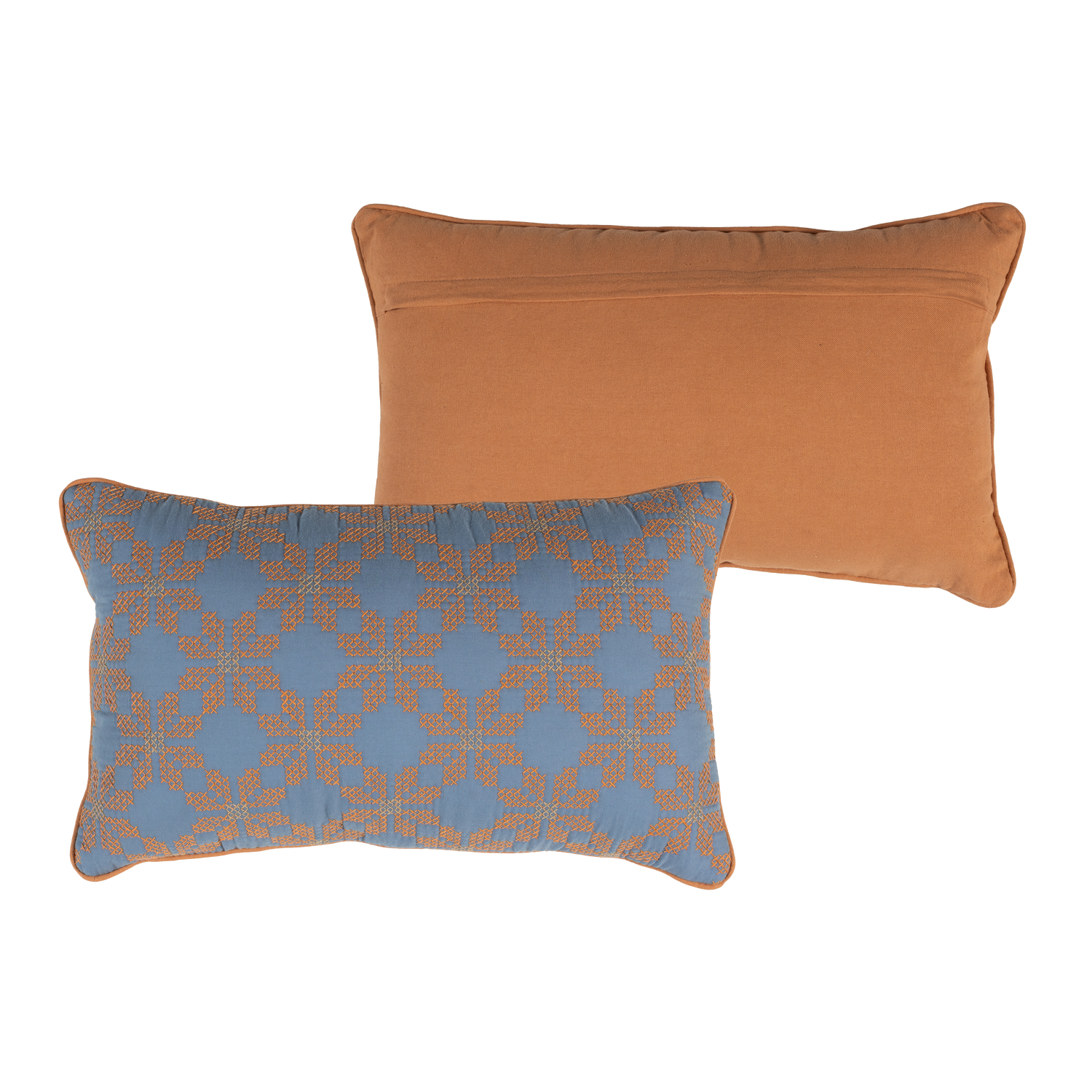 LIRA Cushion Set Blue with Orange