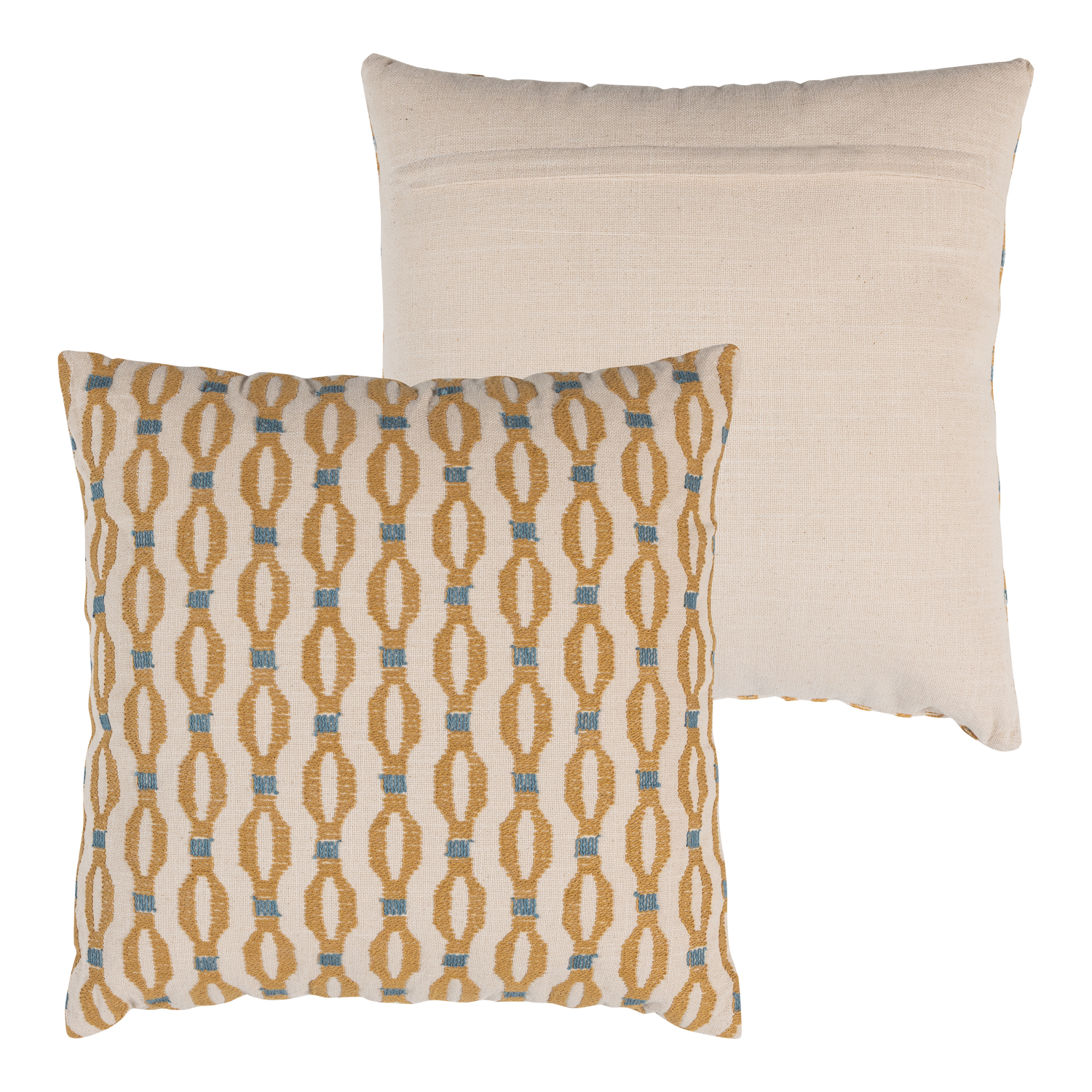 LIRA Cushion Set Blue with Orange