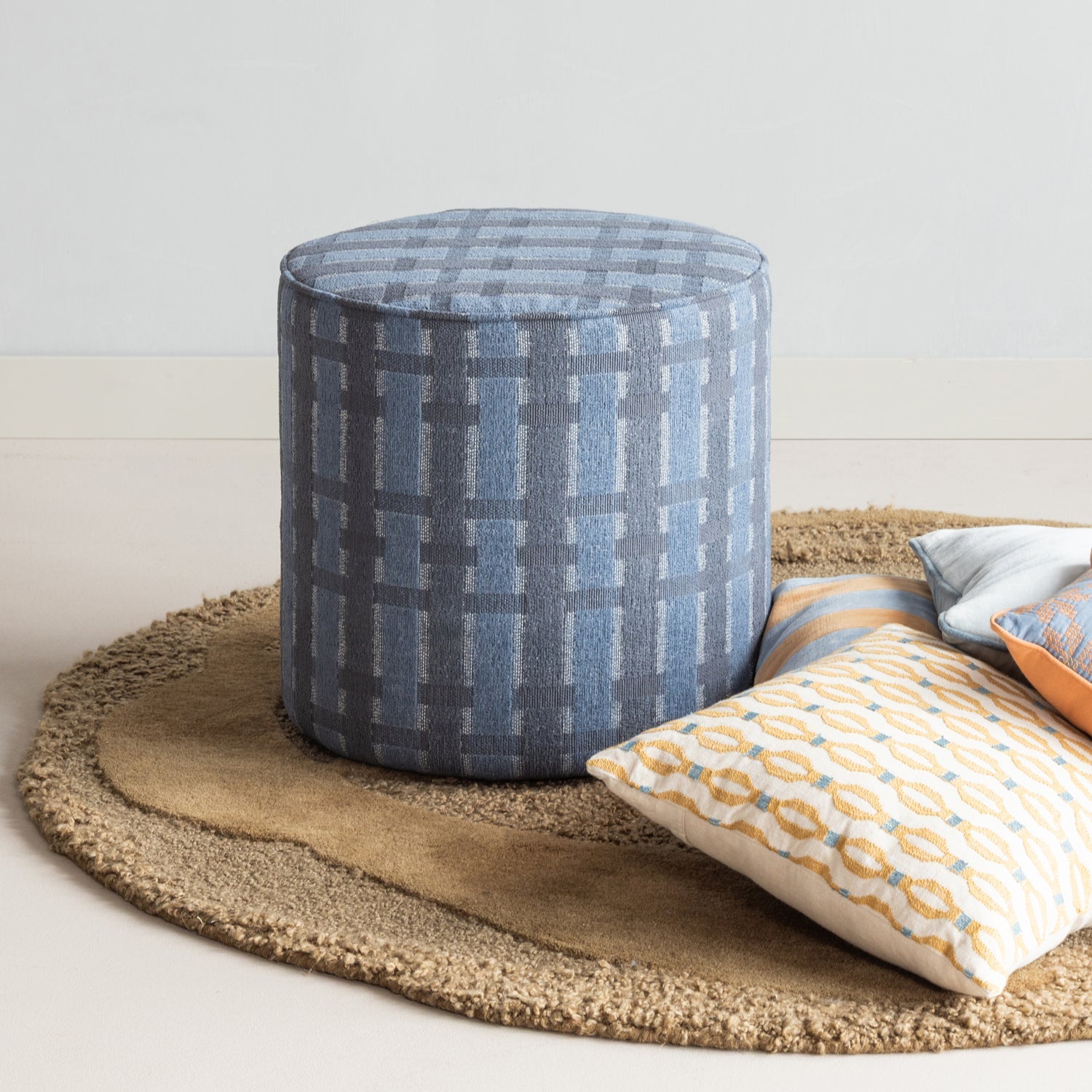 LIRA Cushion Set Blue with Orange