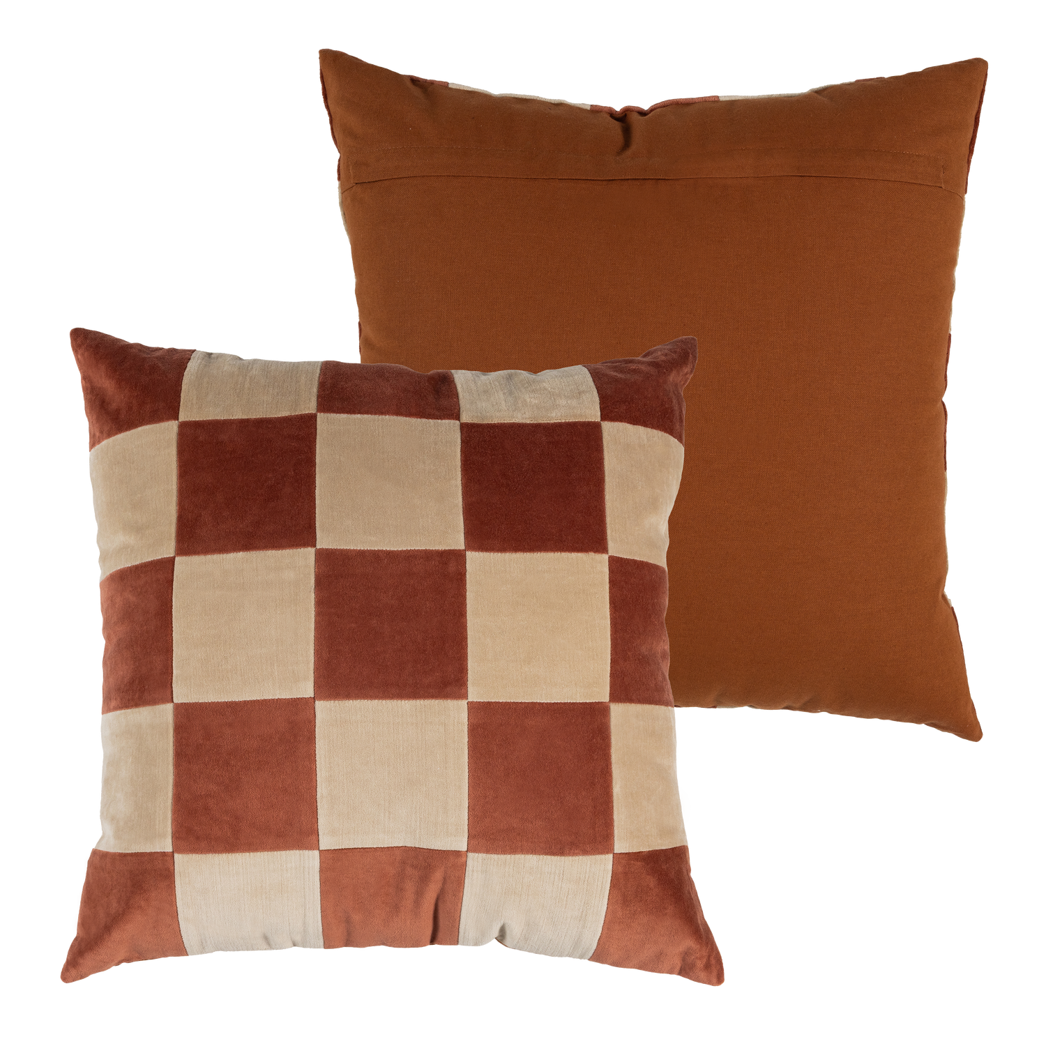 ZENA Cushion Set Pink with Rusty Brown