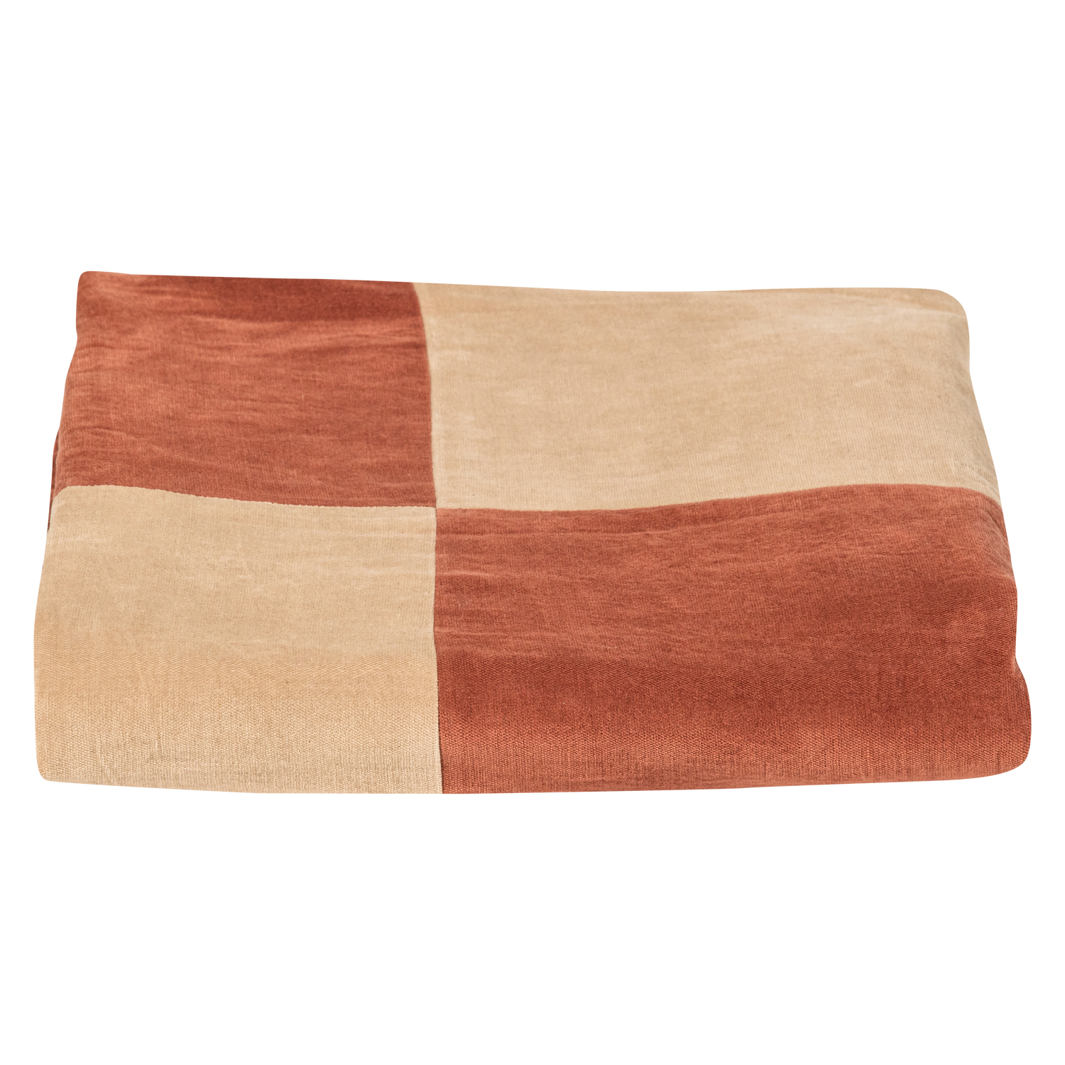 Plaid ZENA beige met roestbruin