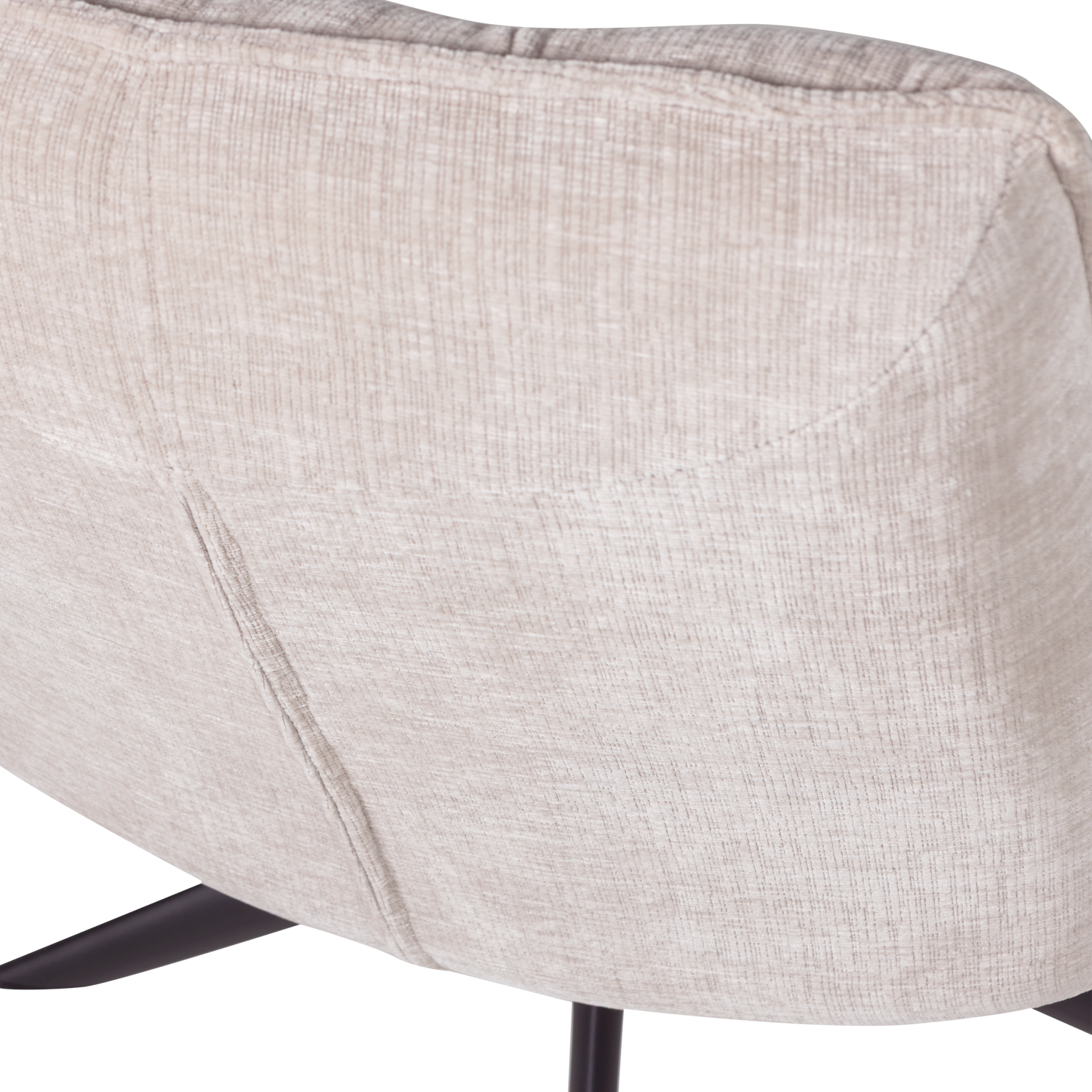 JOUKE Light Beige Chenille Swivel Armchair