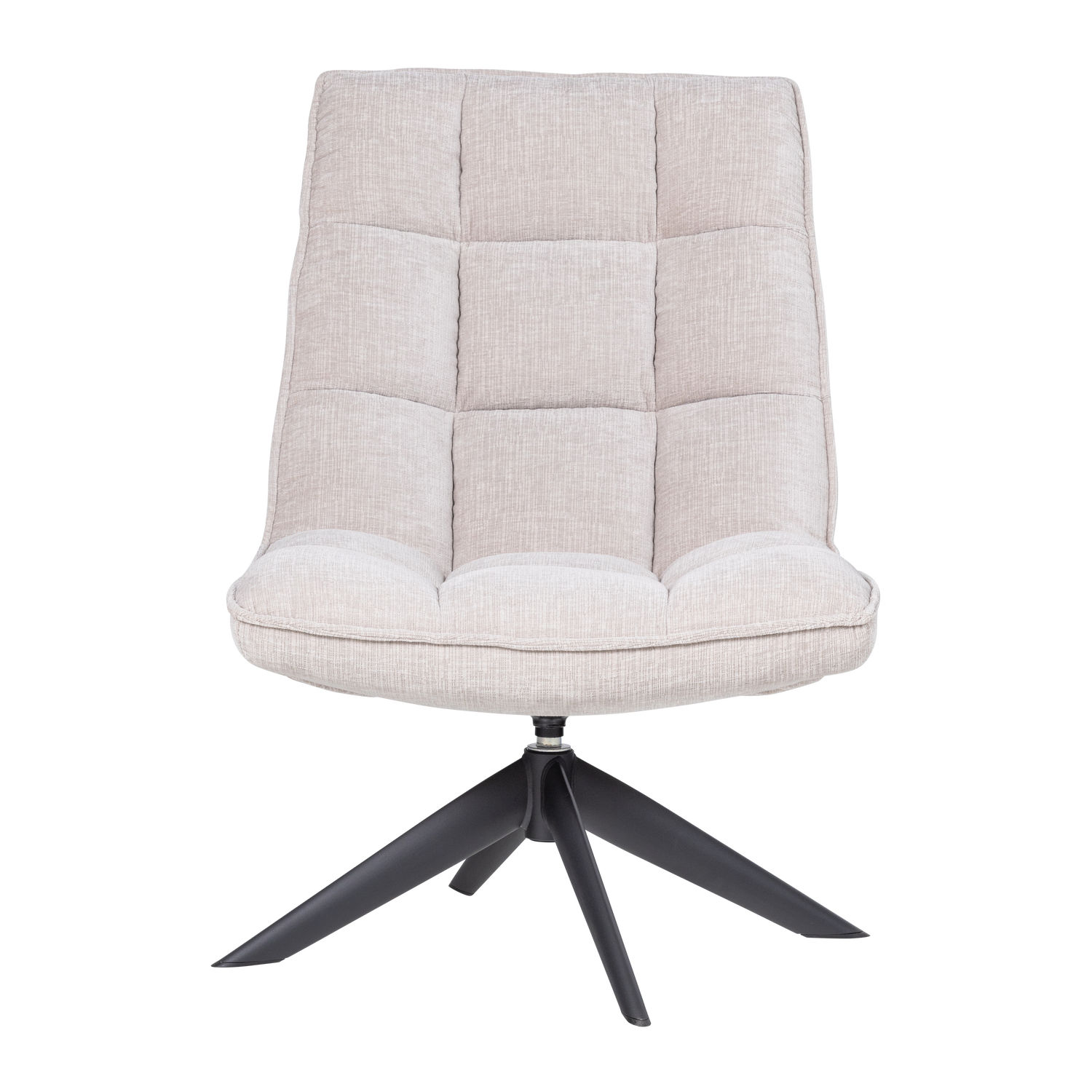 JOUKE Light Beige Chenille Swivel Armchair