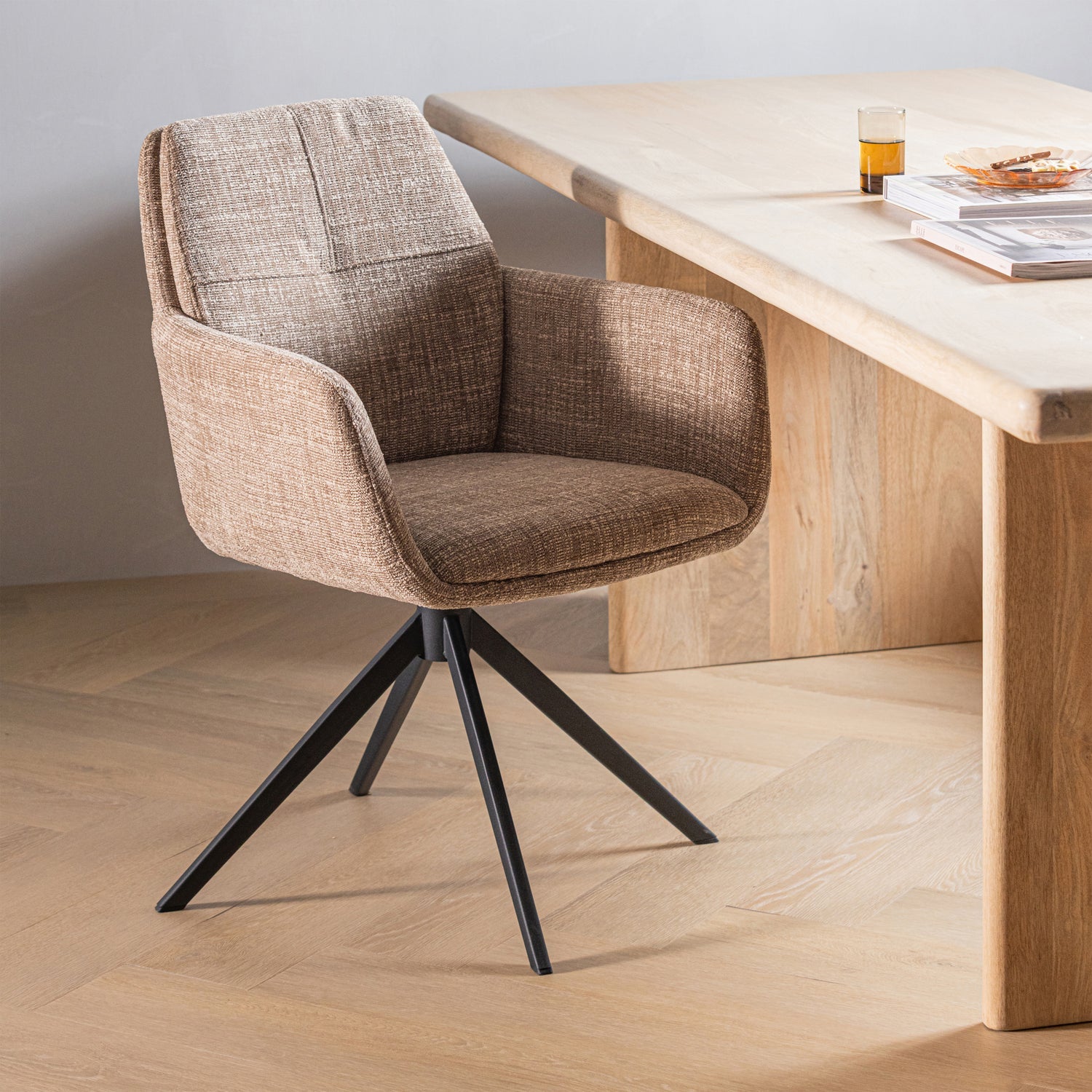 Draaistoel GRANT zand melange