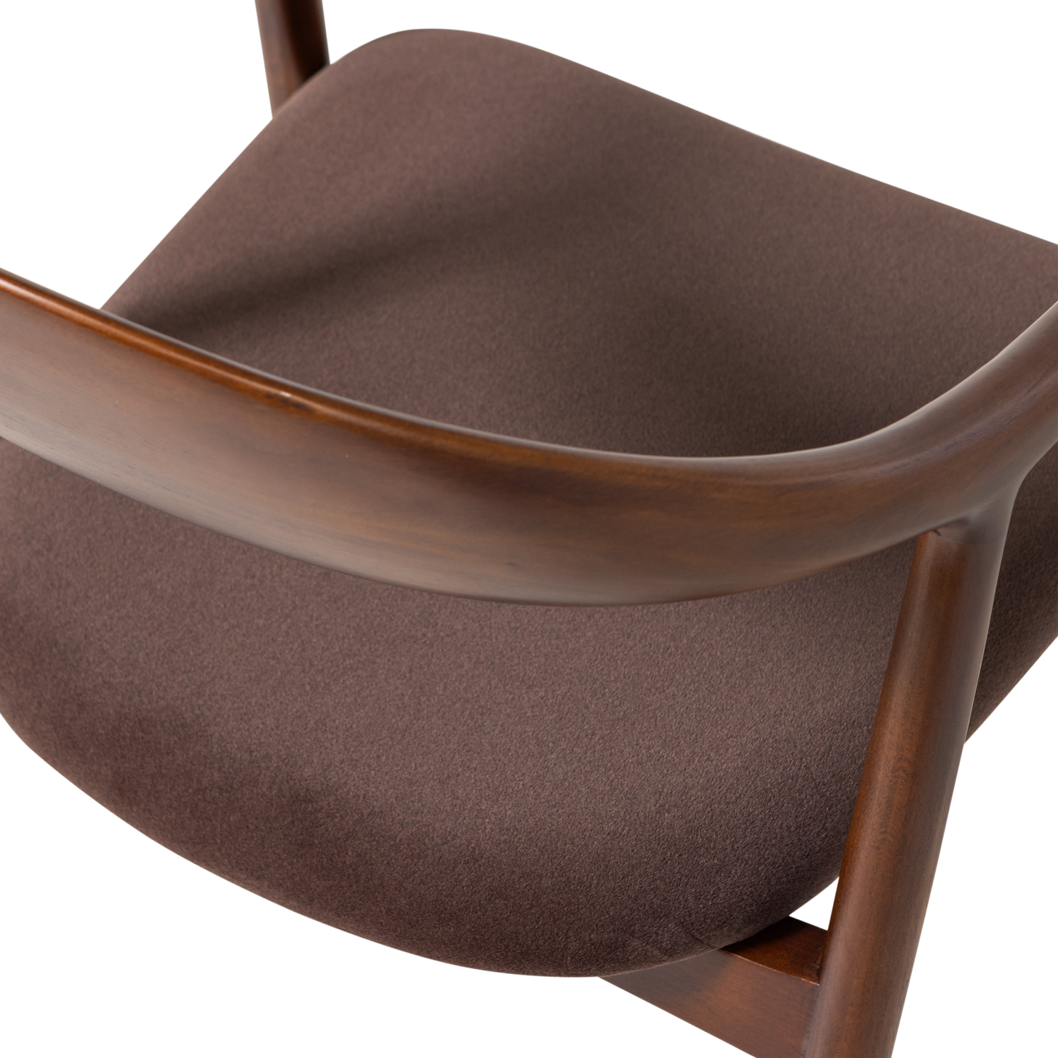 Stoel BRAN bruin beukenhout met bruine bekleding