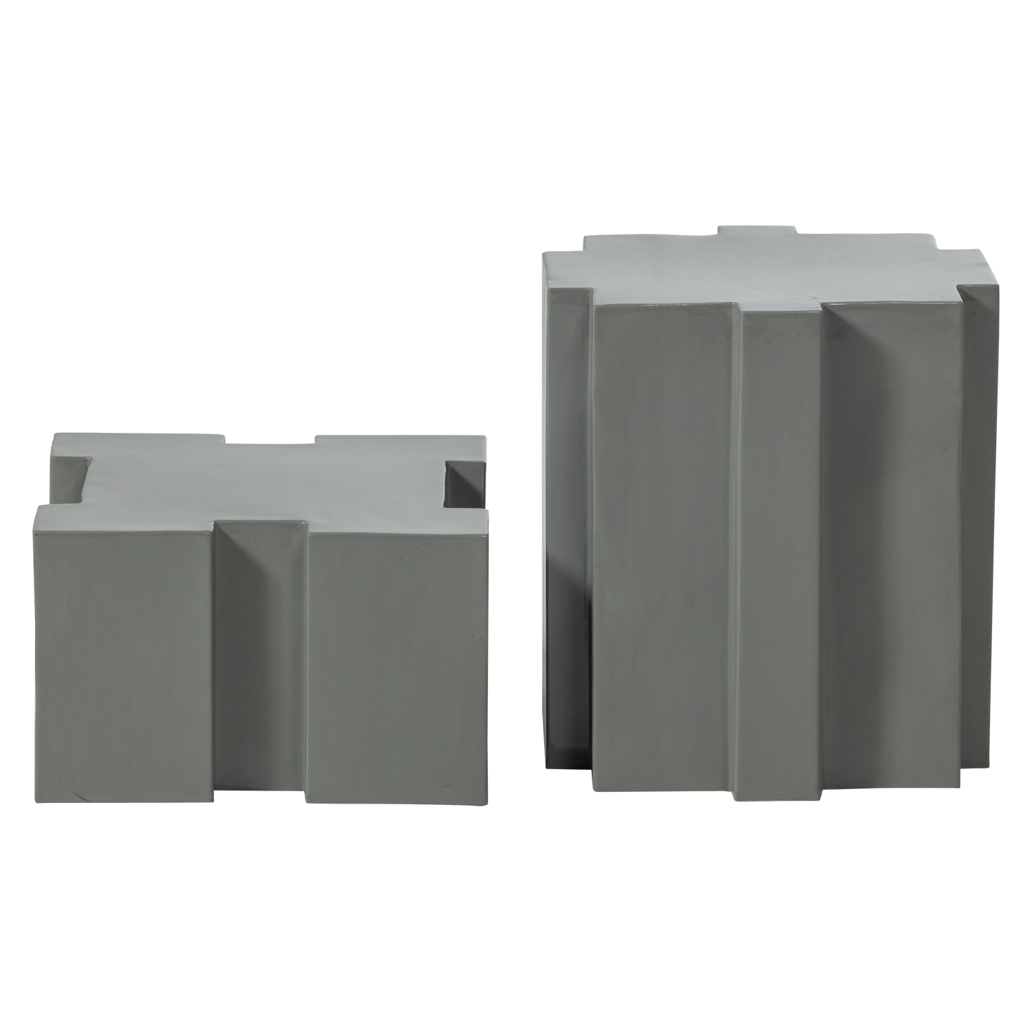 Set van bijzettafels JASMIR grijs