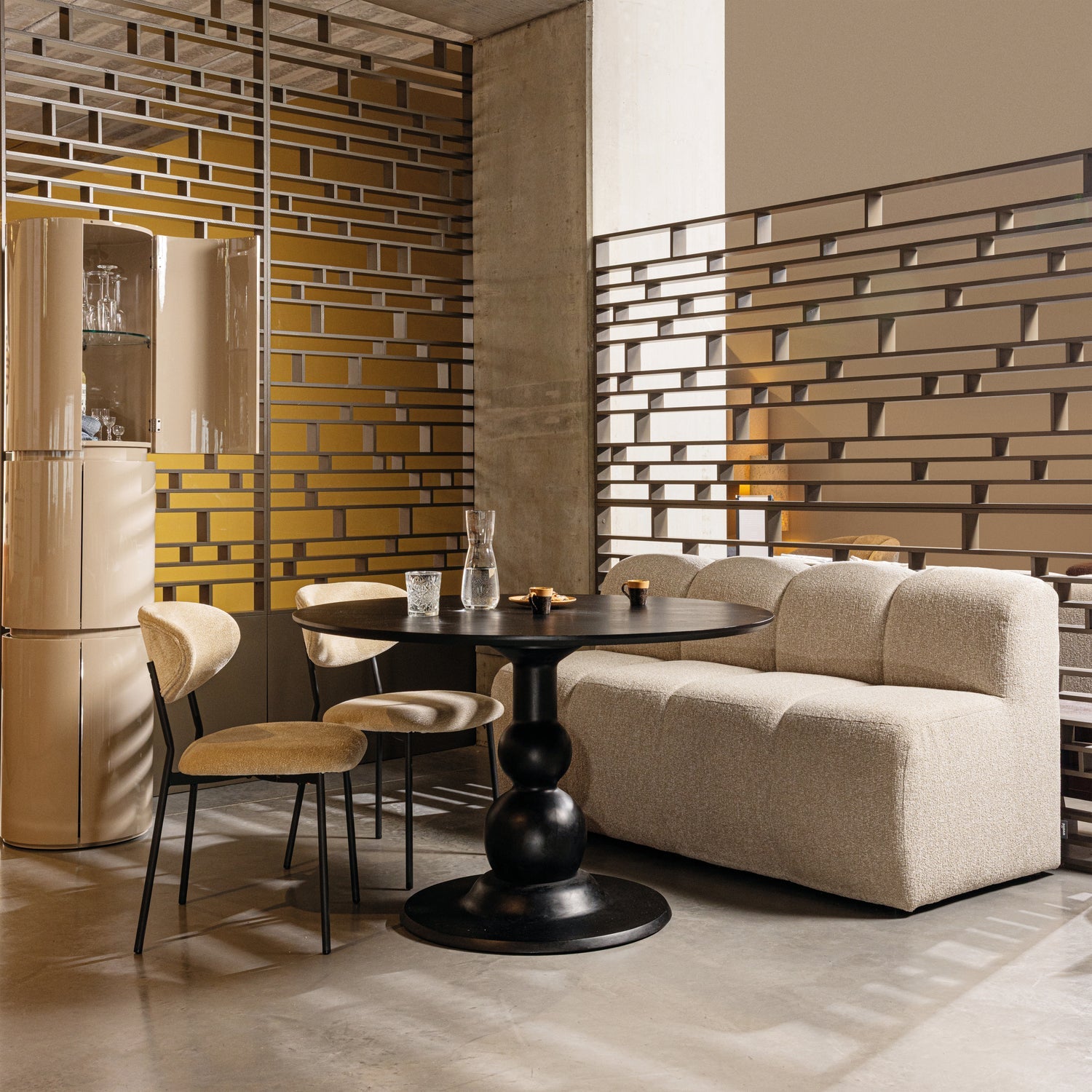 Kast 3-deurs SERA beige