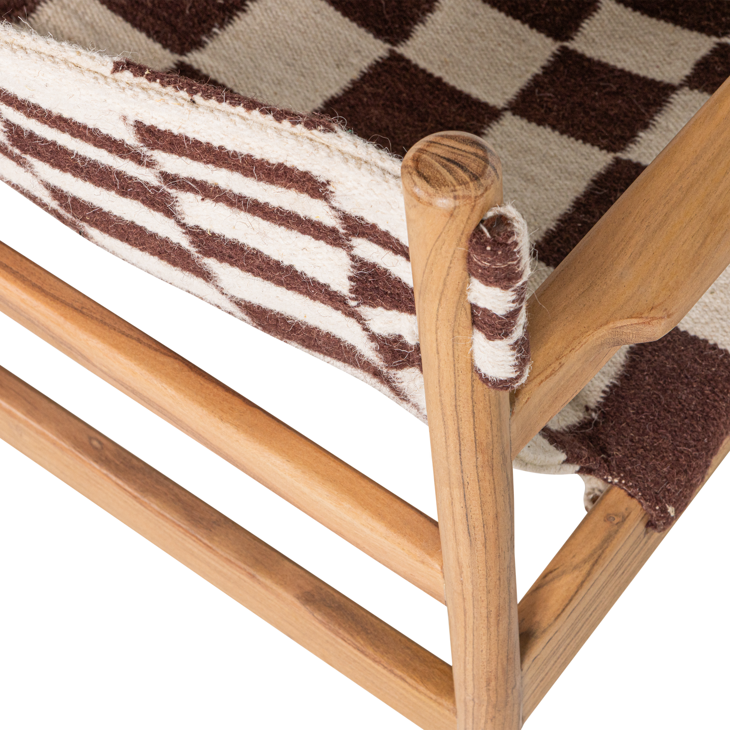 ZANO Armchair in Brown with Beige