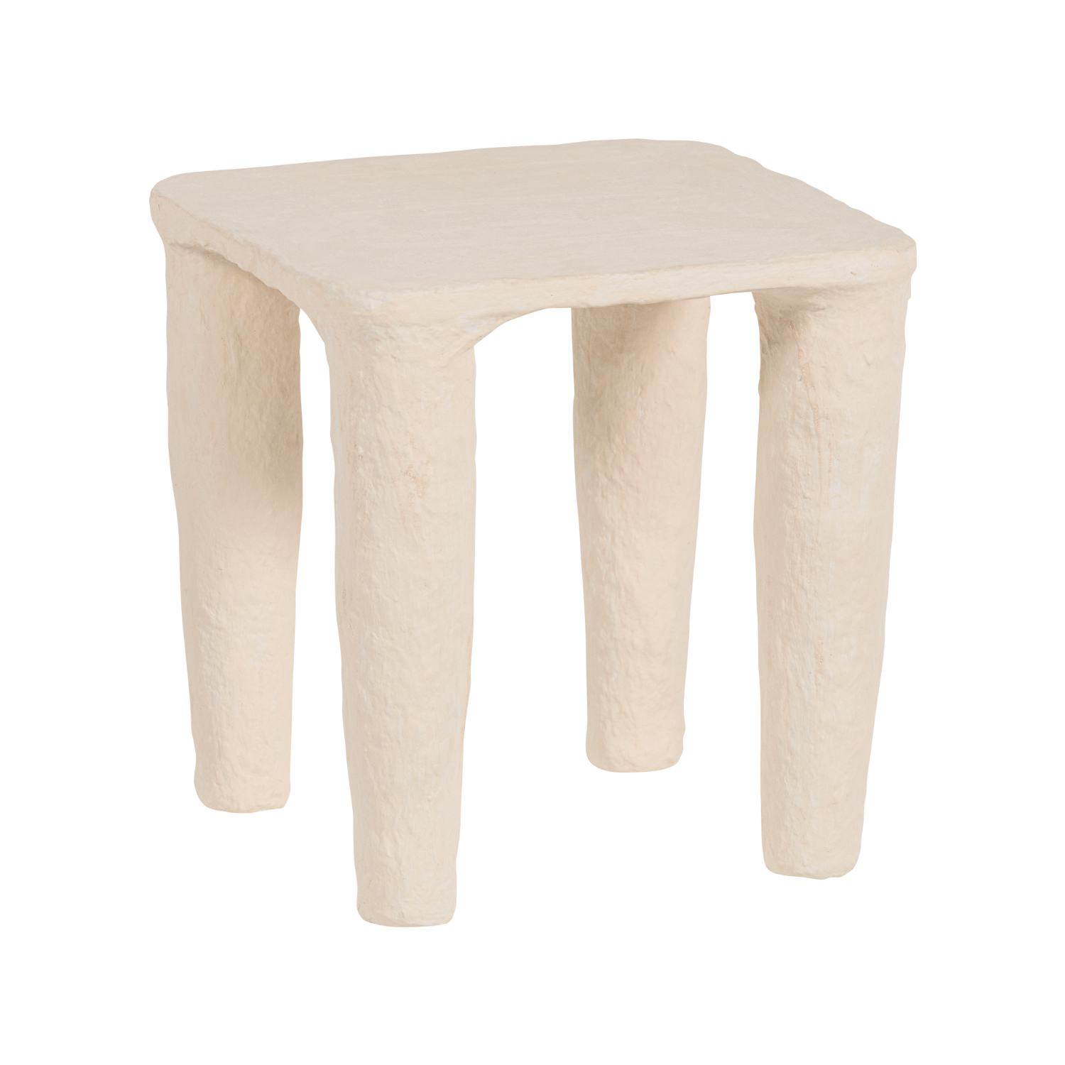 VION Side Table Broken White Paper Mache