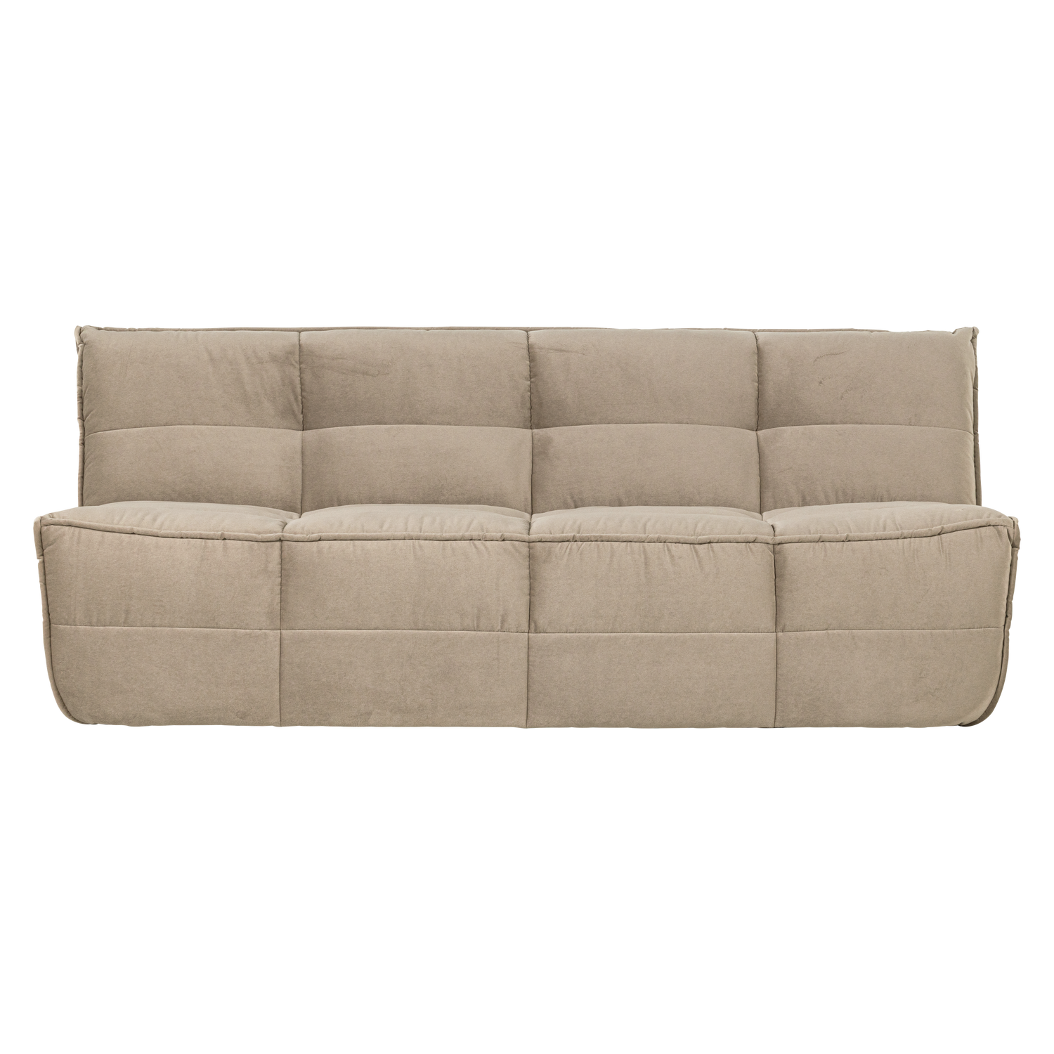 Sofa van fluweel CLUSTER - module voor 3 personen zandkleurig