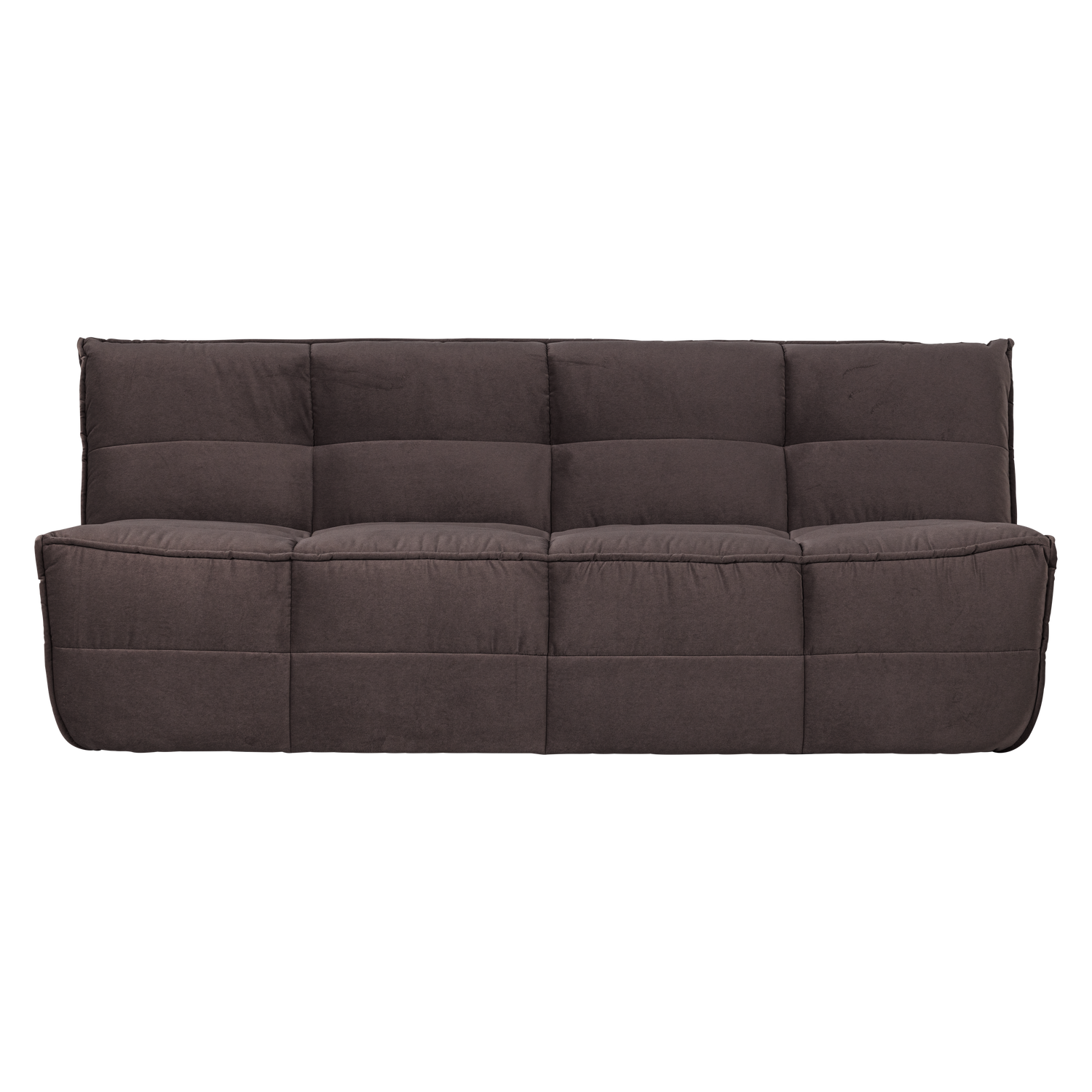 Sofa van fluweel CLUSTER - module voor 3 personen in chocoladekleur