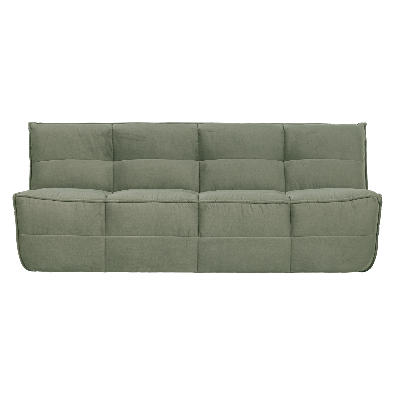 Sofa van fluweel CLUSTER - module voor 3 personen in pistachekleur