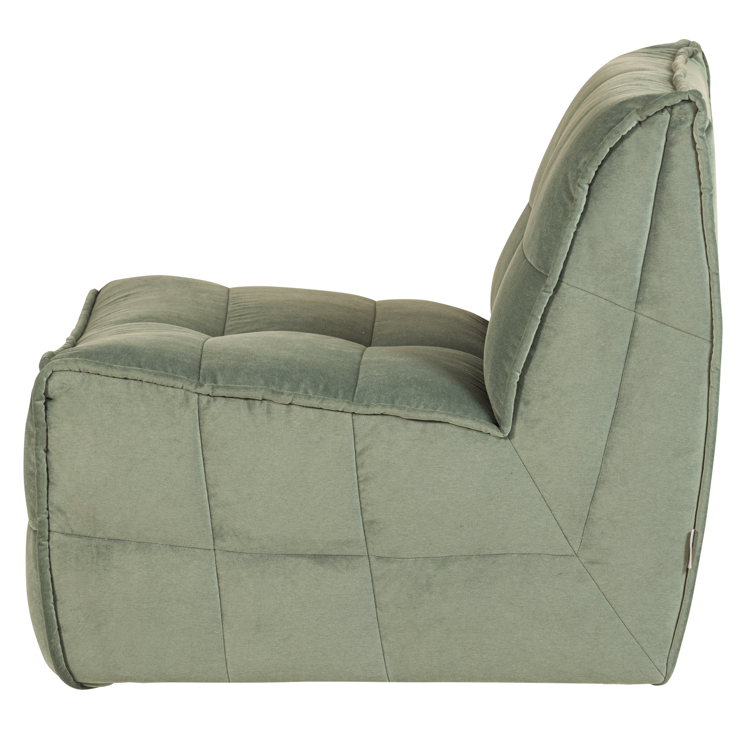 Fauteuil / fluwelen module CLUSTER pistache
