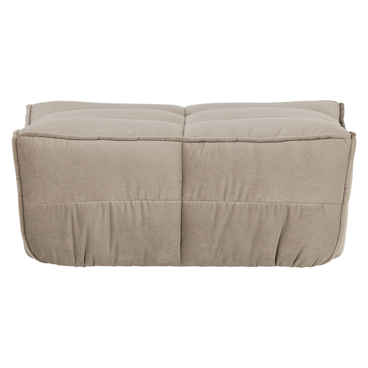 Puf van fluweel CLUSTER beige