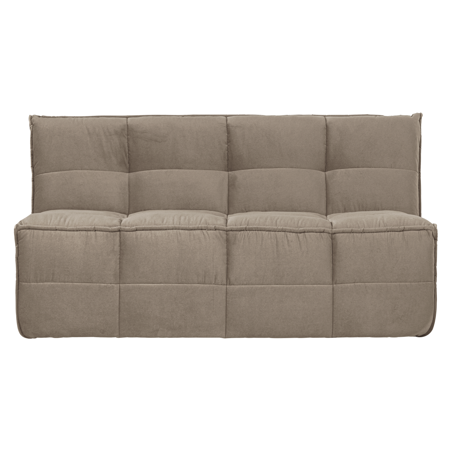 Sofa modułowa aksamitna CLUSTER BENCH - element 3-osobowy beżowy – Woood