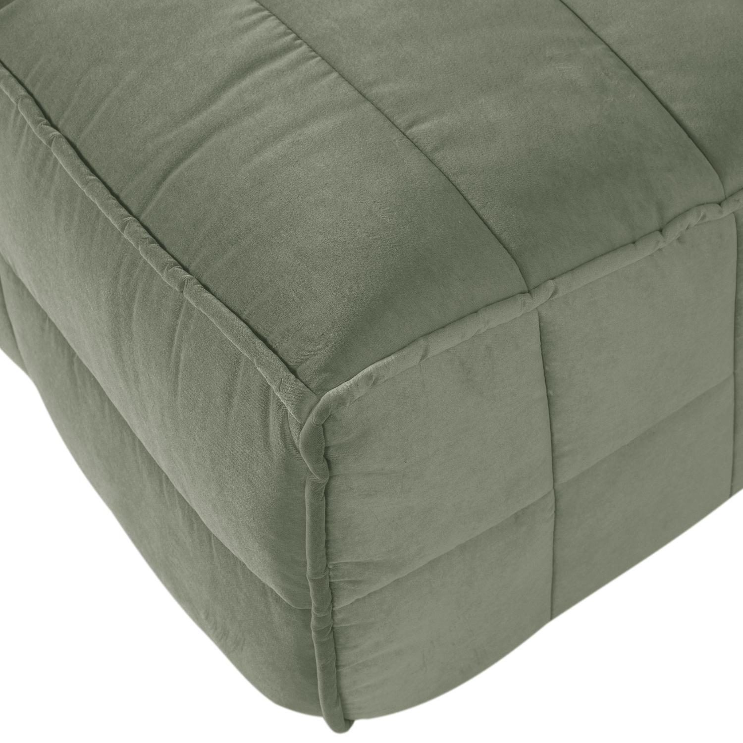 Sofa aksamitna CLUSTER BENCH - module voor 3 personen pistache