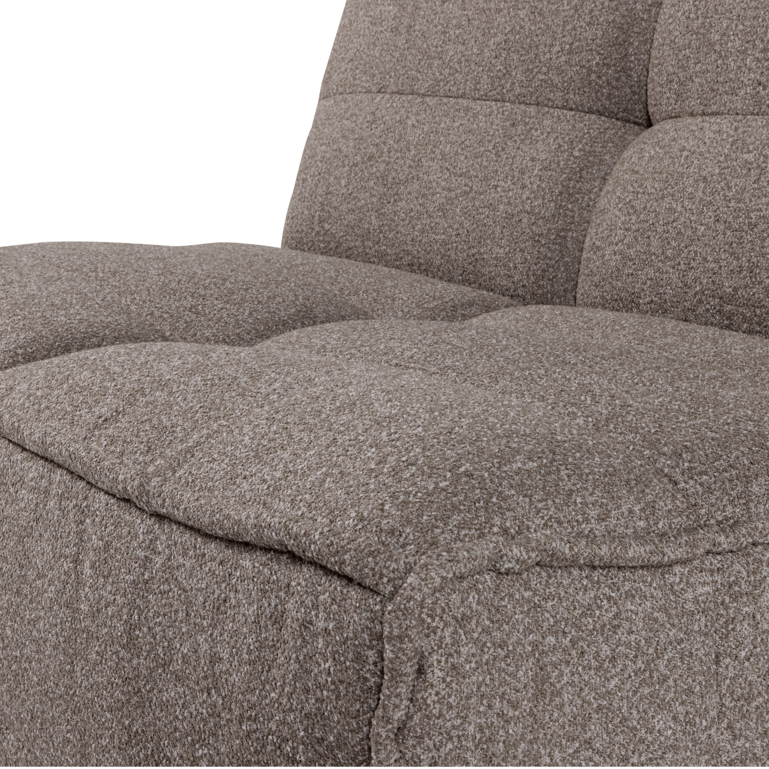Chair / CLUSTER module gray-brown bouclé