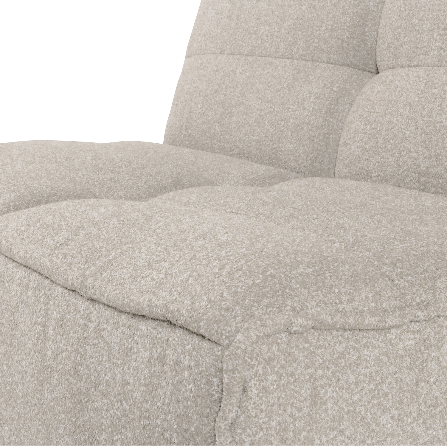 Fauteuil / module CLUSTER zandkleurige bouclé