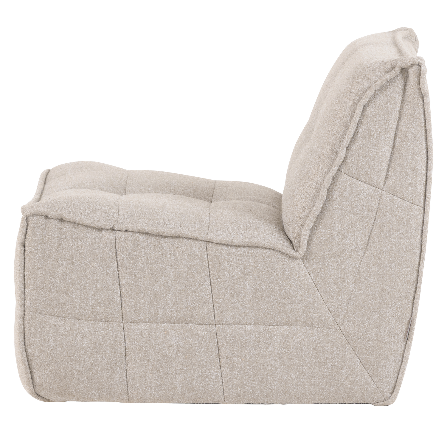 Fauteuil / module CLUSTER zandkleurige bouclé
