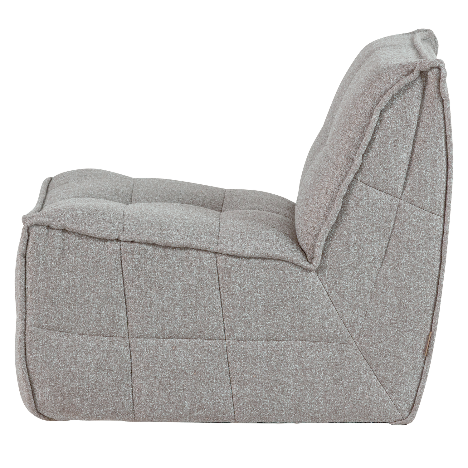 Fauteuil / module CLUSTER grijs bouclé