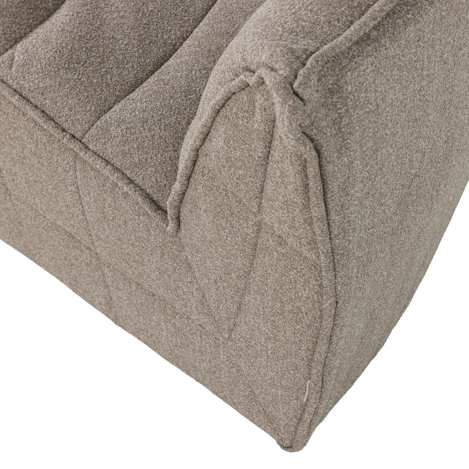 Sofa CLUSTER - hoekmodule beige bouclé