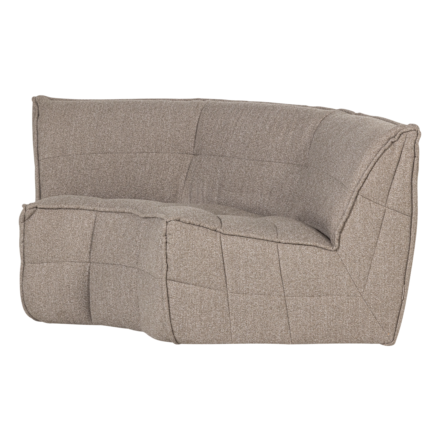 Sofa CLUSTER - hoekmodule beige bouclé