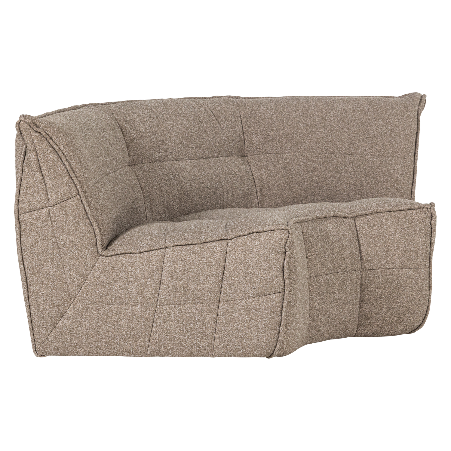 Sofa CLUSTER - hoekmodule beige bouclé