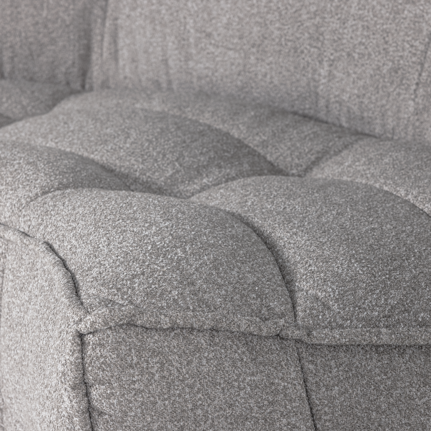 Sofa CLUSTER - grijze bouclé hoekmodule
