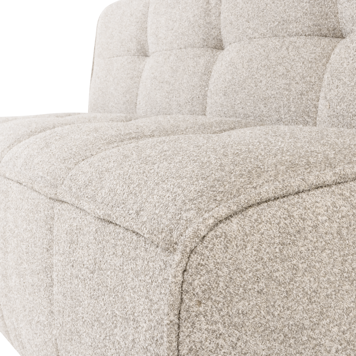 Sofa CLUSTER BENCH - module voor 3 personen zandkleurige bouclé