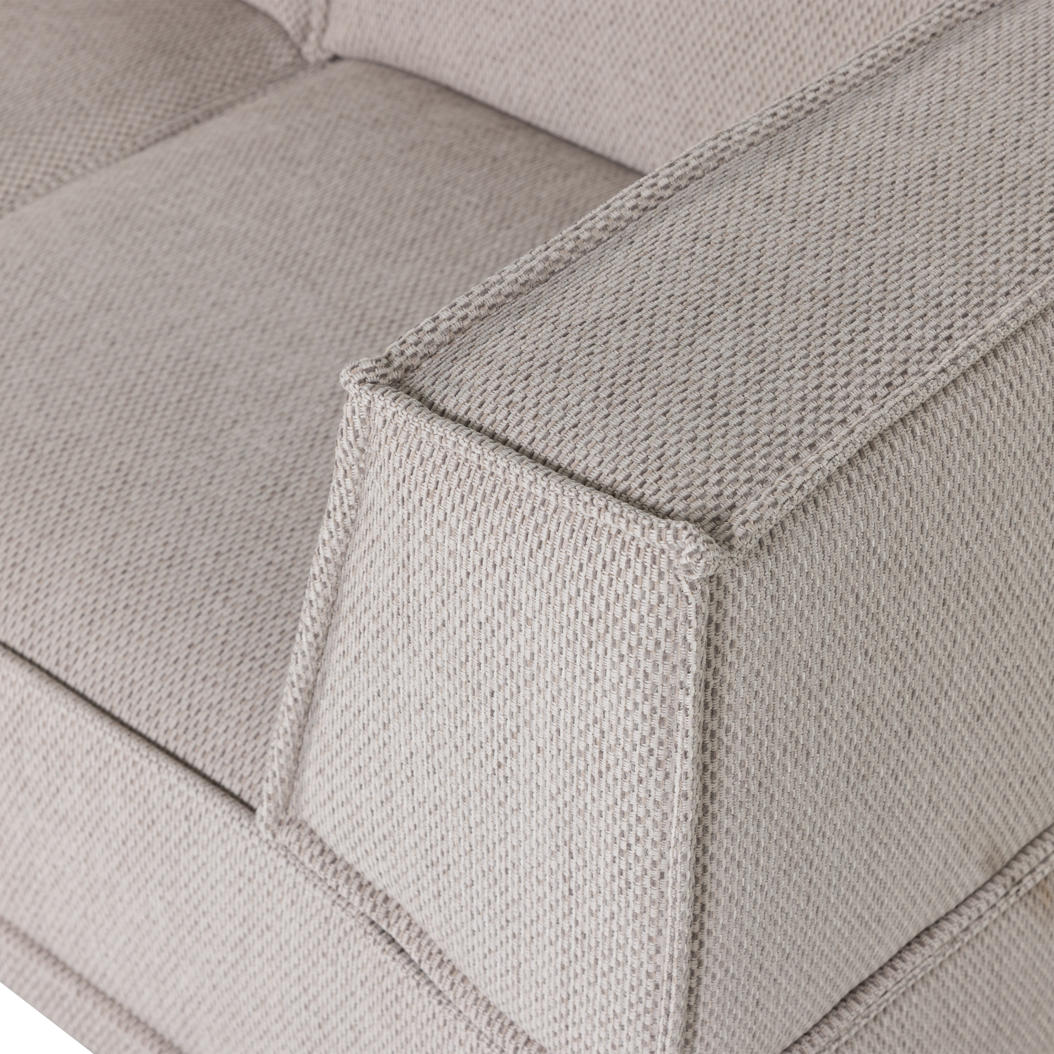 Links hoekbank MANU beige chenille