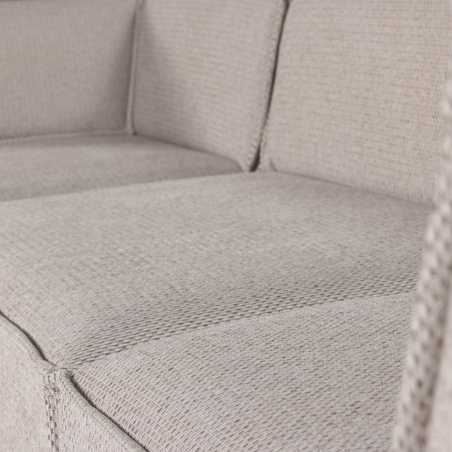 Links hoekbank MANU beige chenille