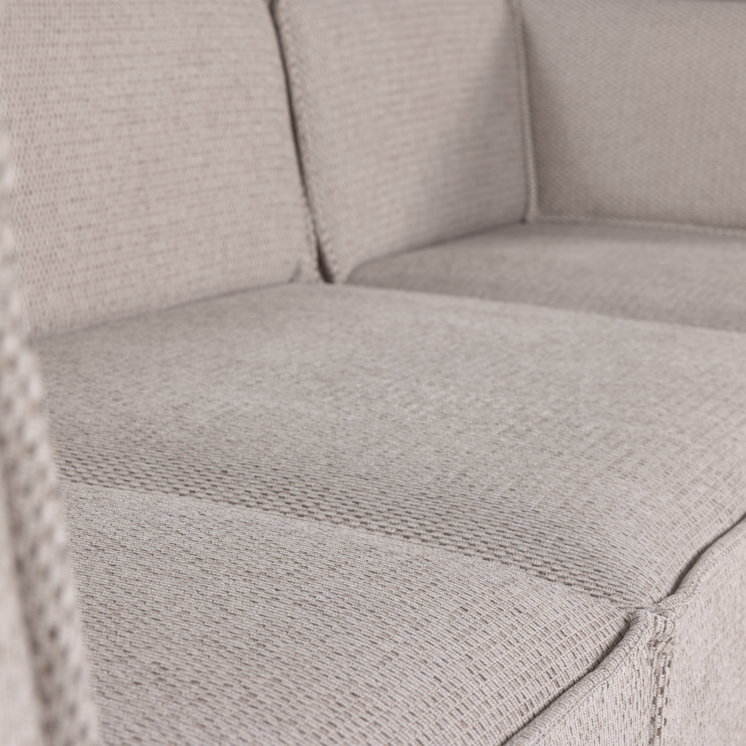 Rechthoekige hoekbank MANU beige chenille
