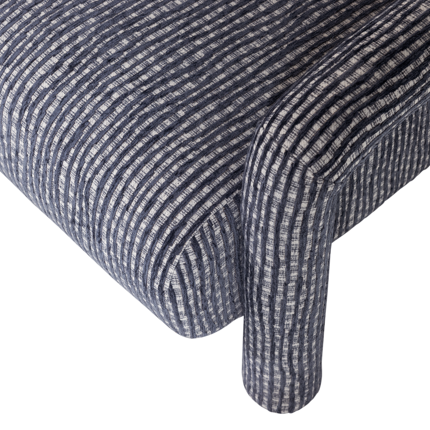 LENNY Armchair in Gray with Blue