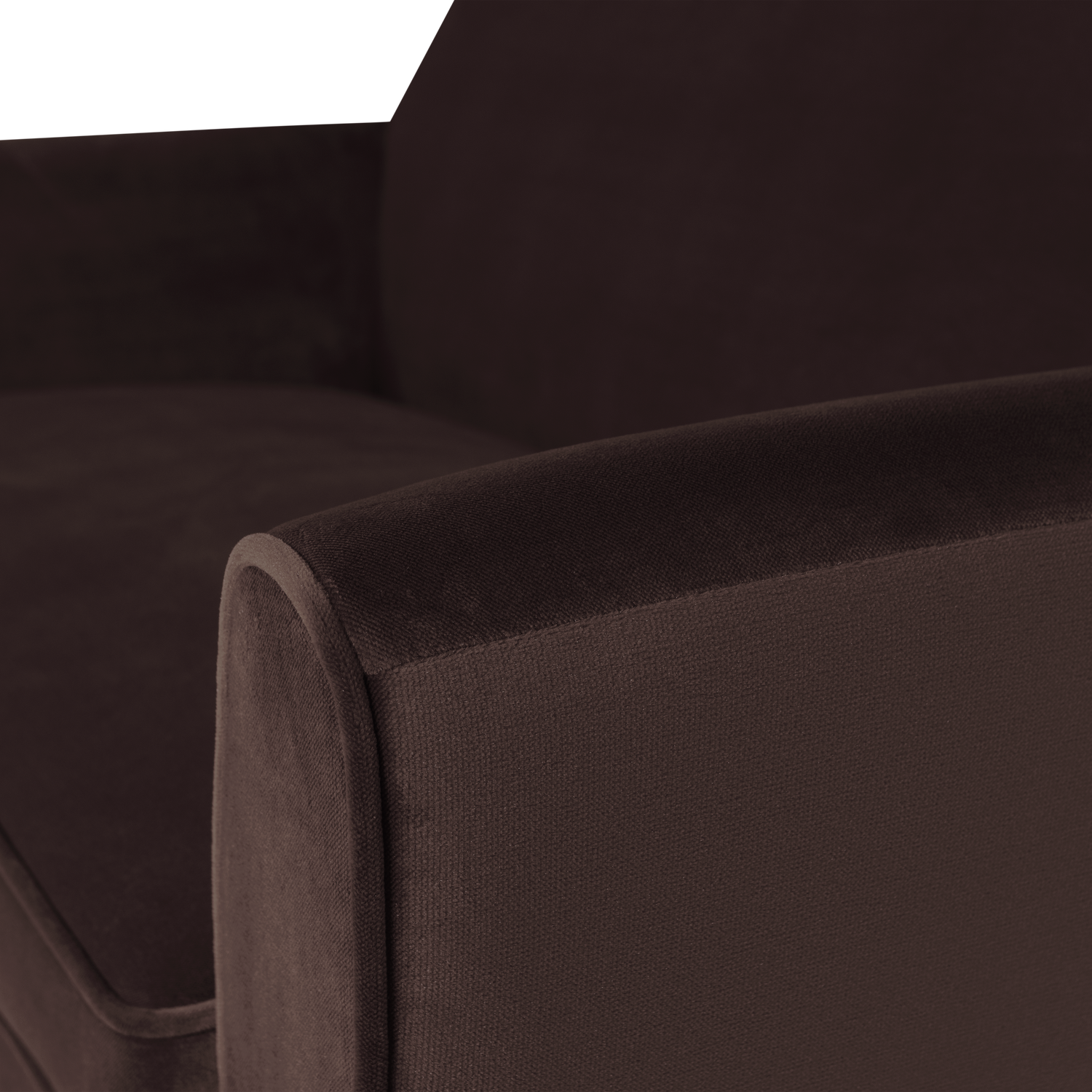 Sofa van fluweel 2-persoons ROCCO bruin