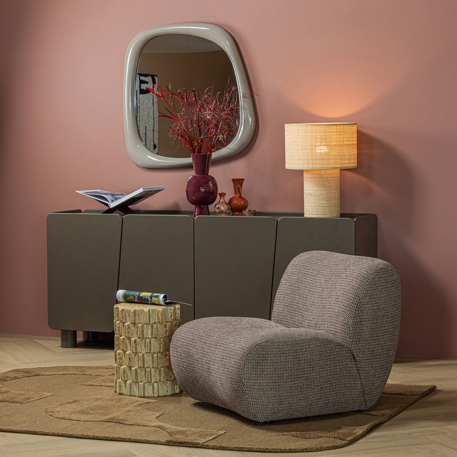 Sessel NOMU braun Chenille