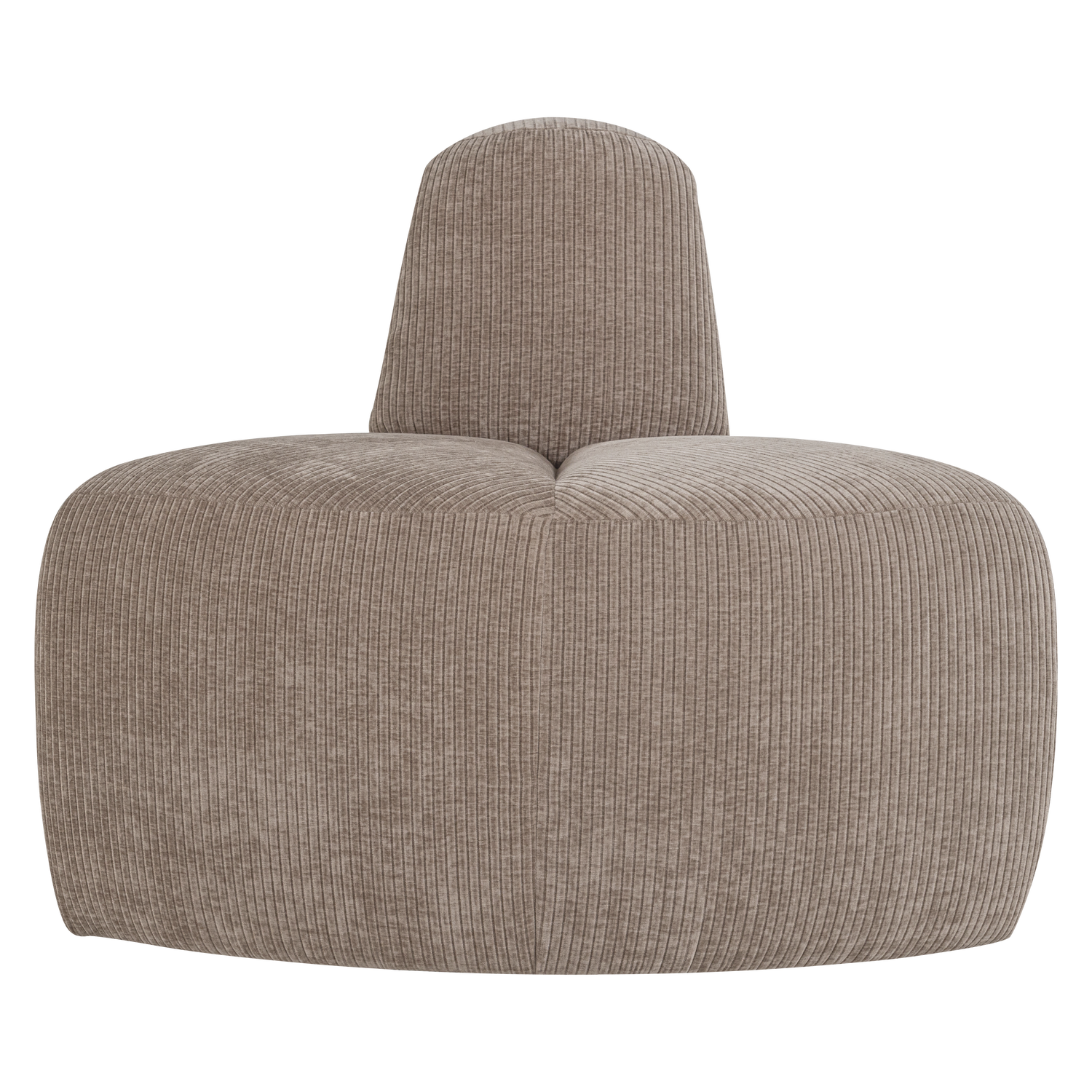 Modulaire bank MOJO BENCH - afgeronde hoekelement beige corduroy