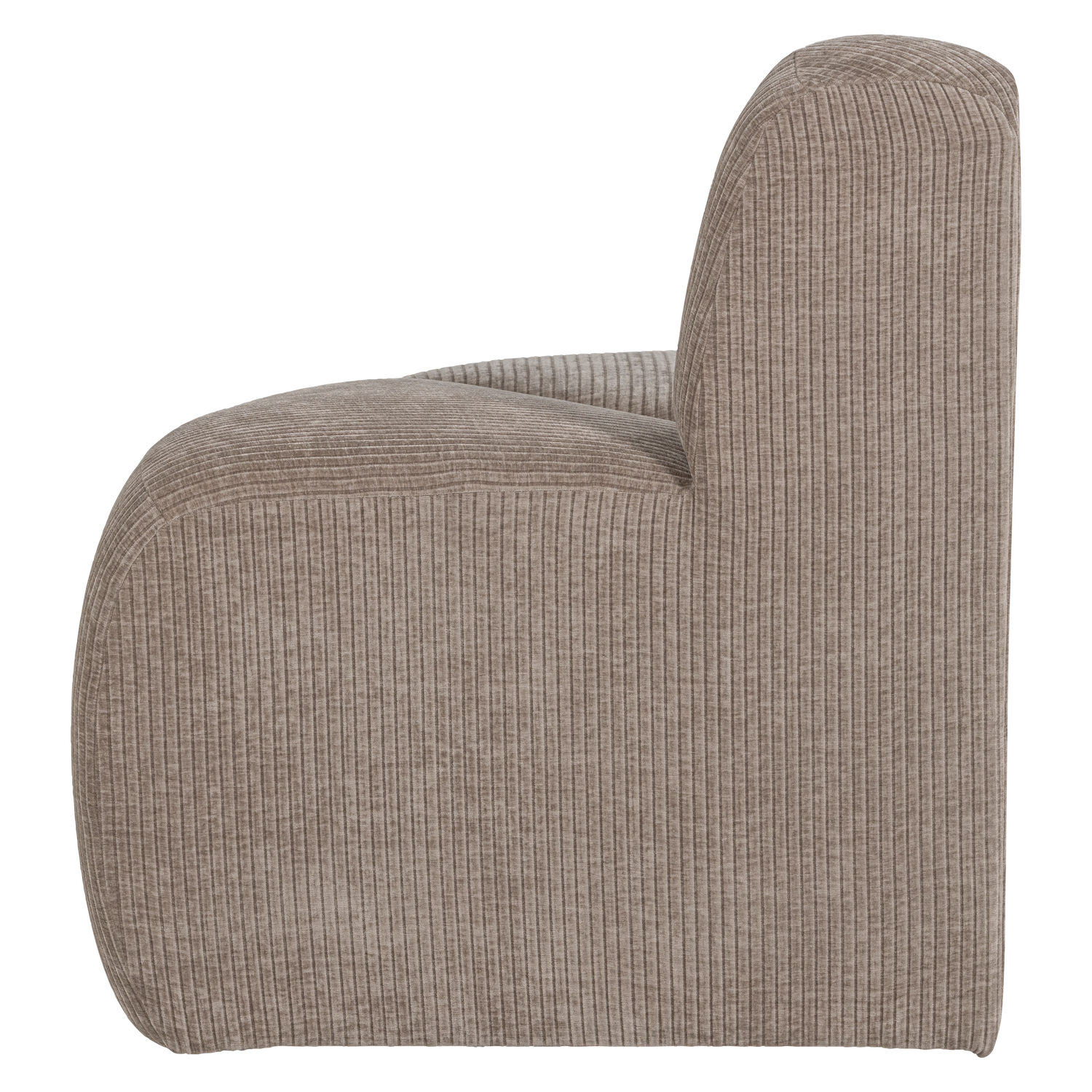 Modulaire bank MOJO BENCH - afgeronde hoekelement beige corduroy