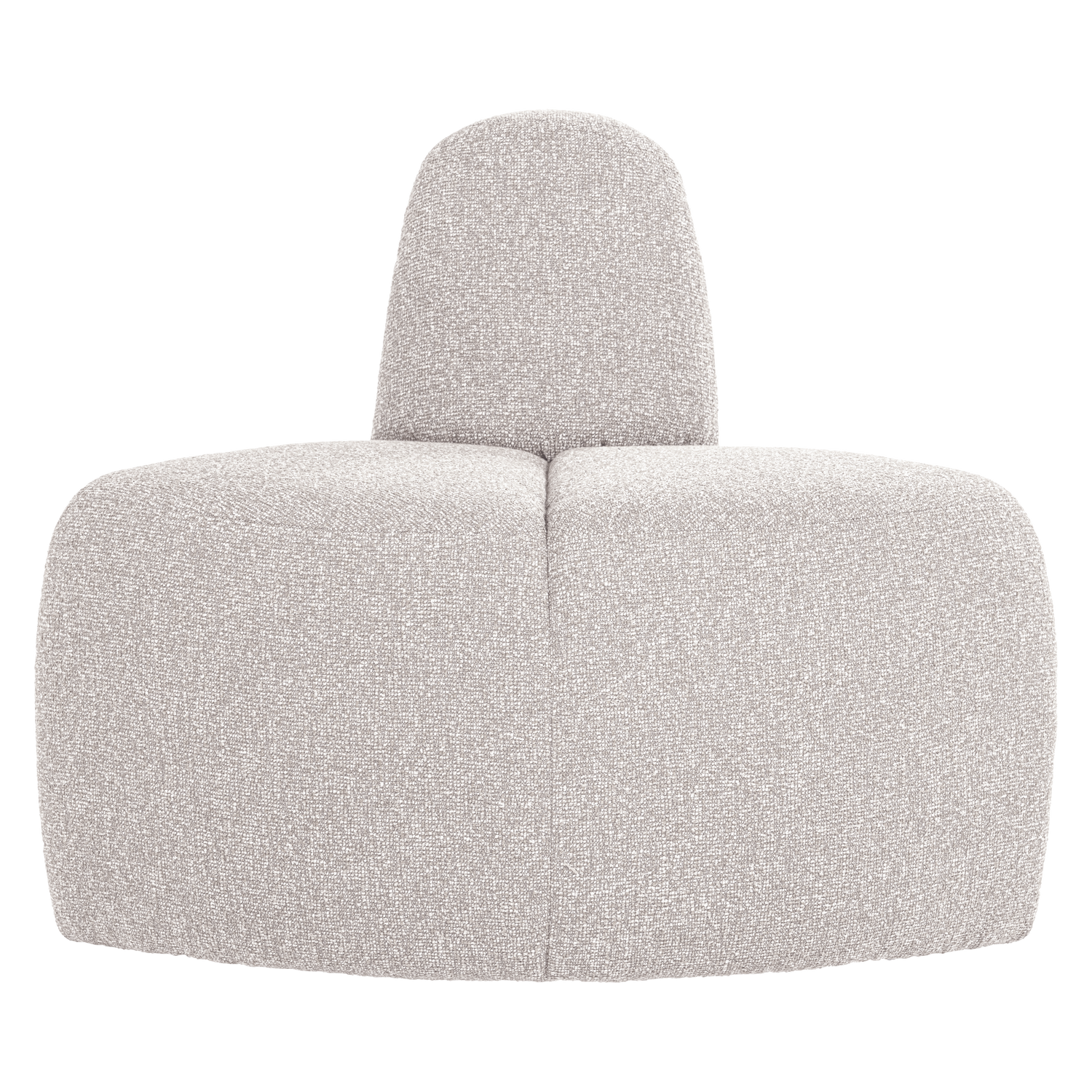 MOJO BENCH Modular Sofa - Rounded Corner Element in Ecru Bouclé