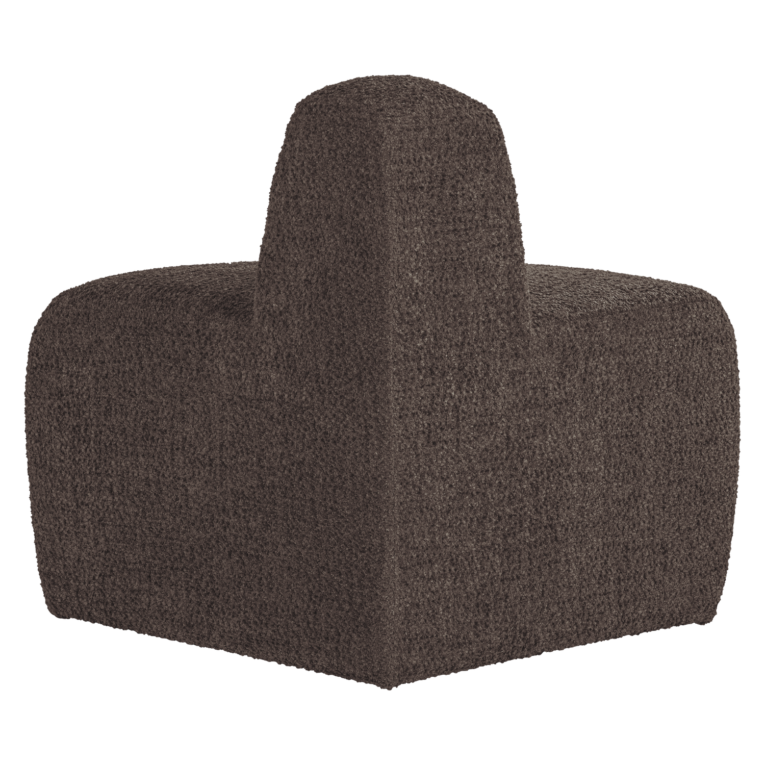 MOJO BENCH Modular Sofa - Rounded Corner Element in Brown Chenille
