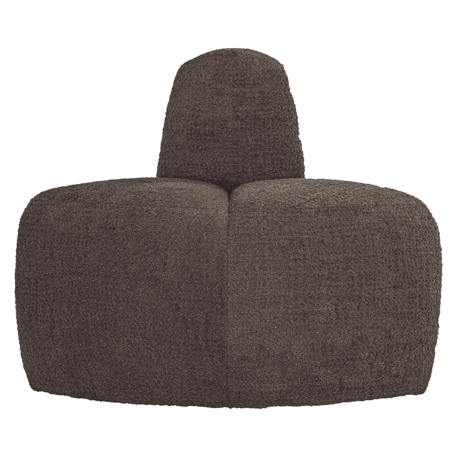 MOJO BENCH Modular Sofa - Rounded Corner Element in Brown Chenille
