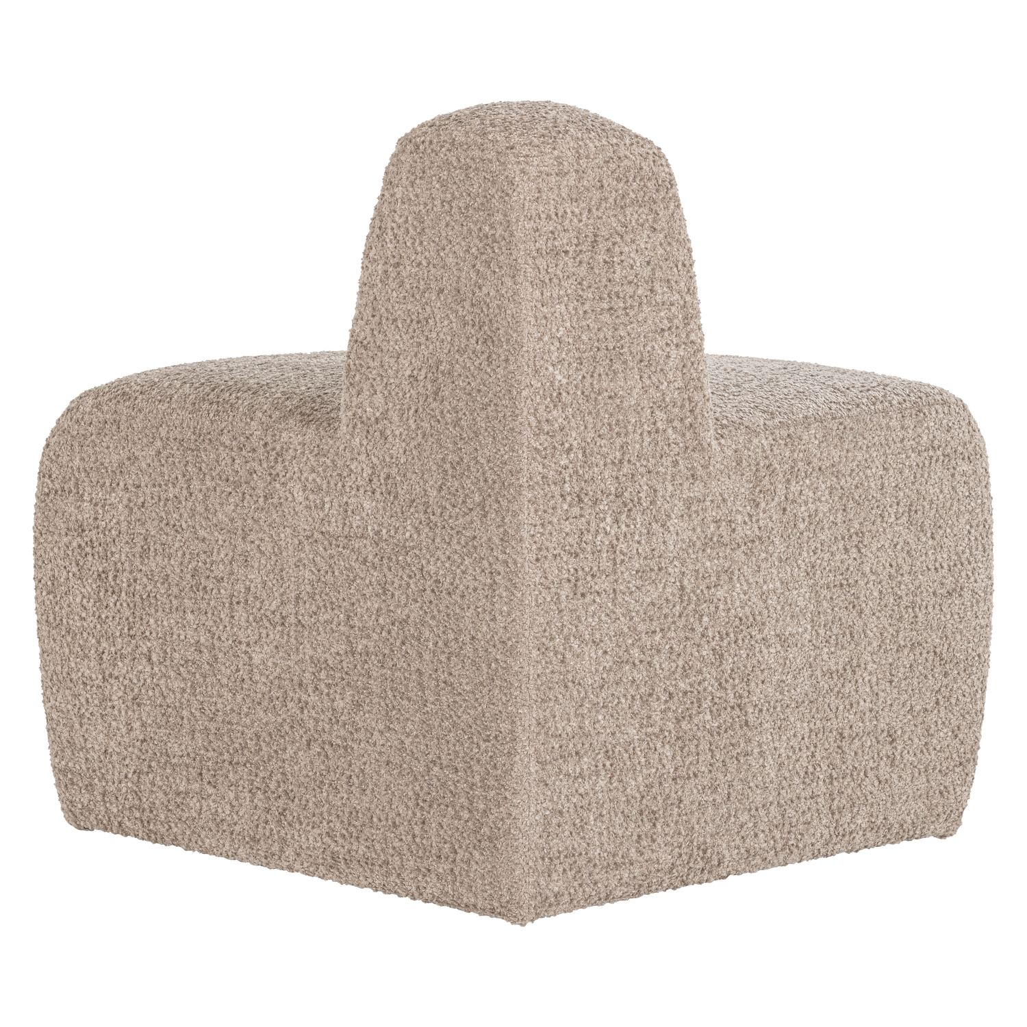 Modulaire bank MOJO BENCH - afgerond hoekelement beige chenille