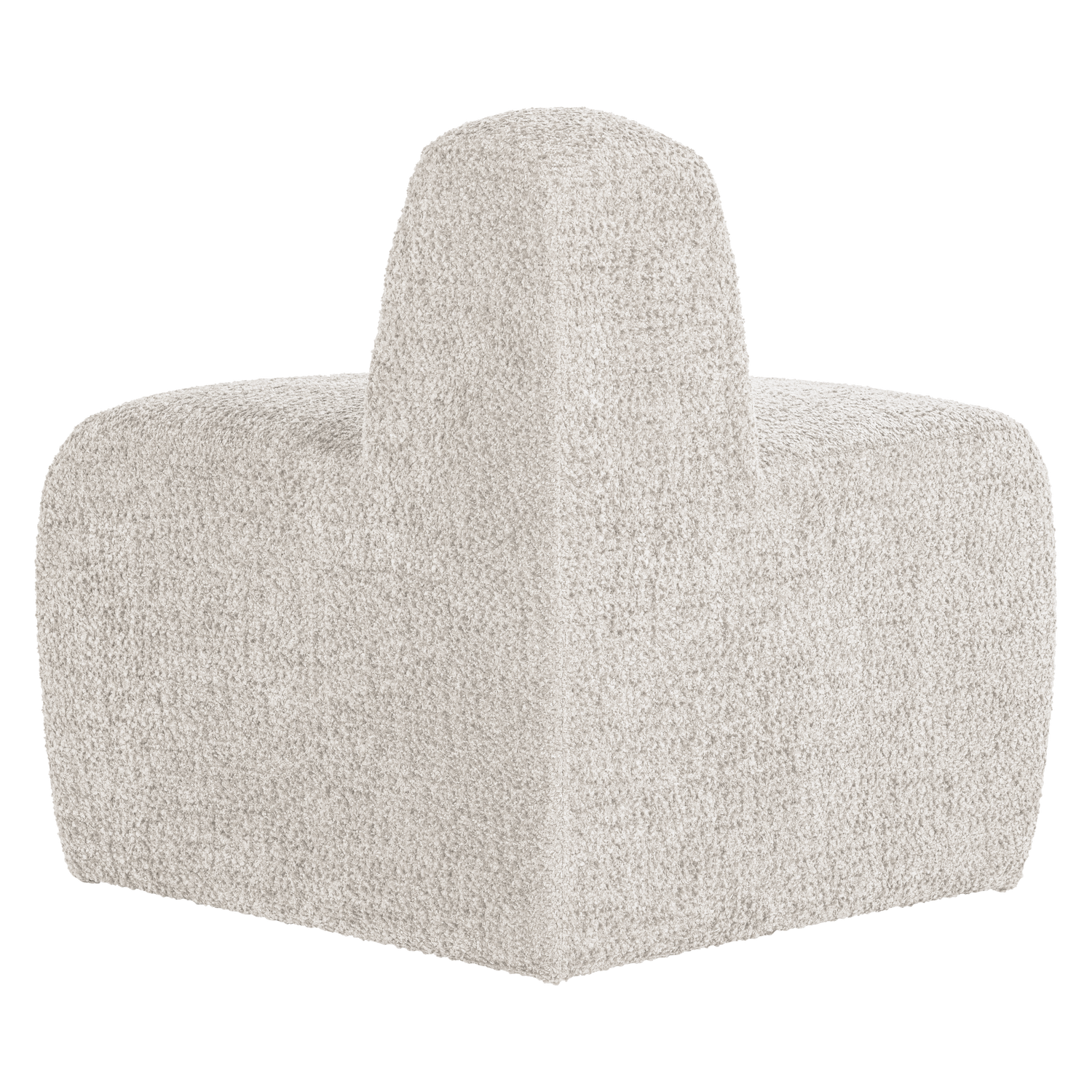 Modulaire bank MOJO BENCH - afgeronde hoekelement ecru chenille