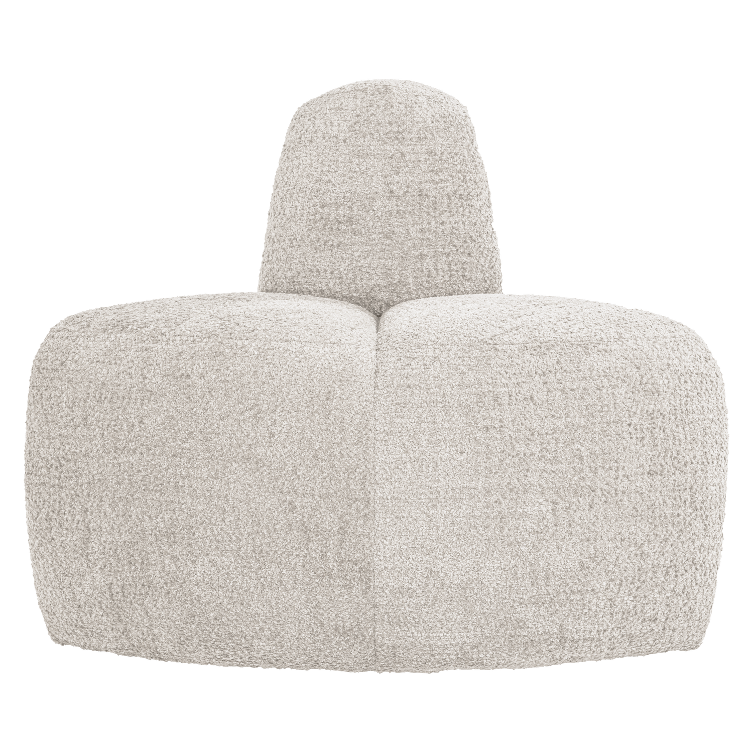 Modulaire bank MOJO BENCH - afgeronde hoekelement ecru chenille