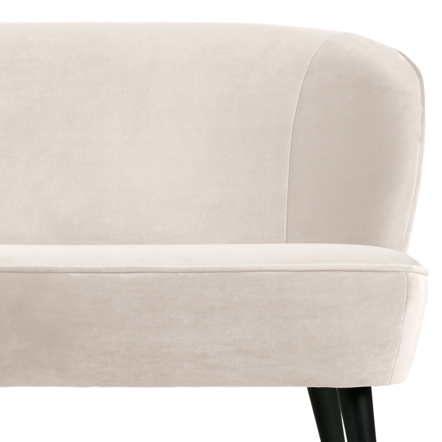 Sofa aus Samt SARA gebrochenes Weiß