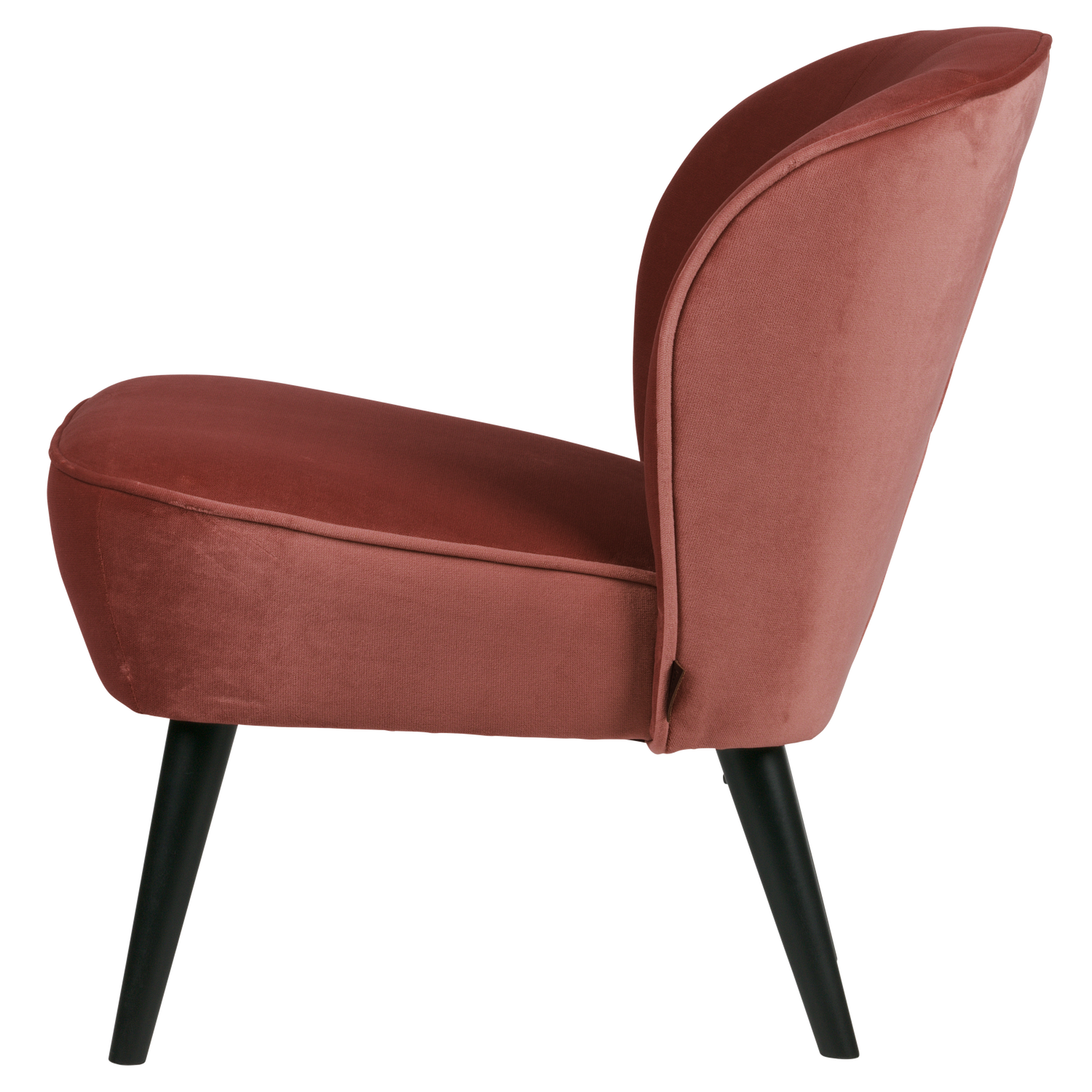 Velvet fauteuil SARA bordeaux
