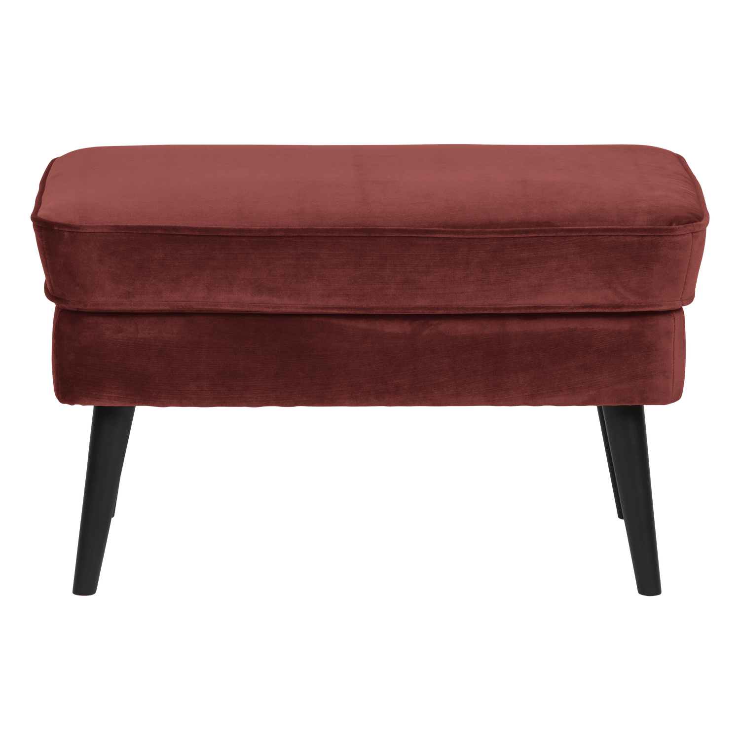 Velours voetensteun ROCCO bordeauxrood