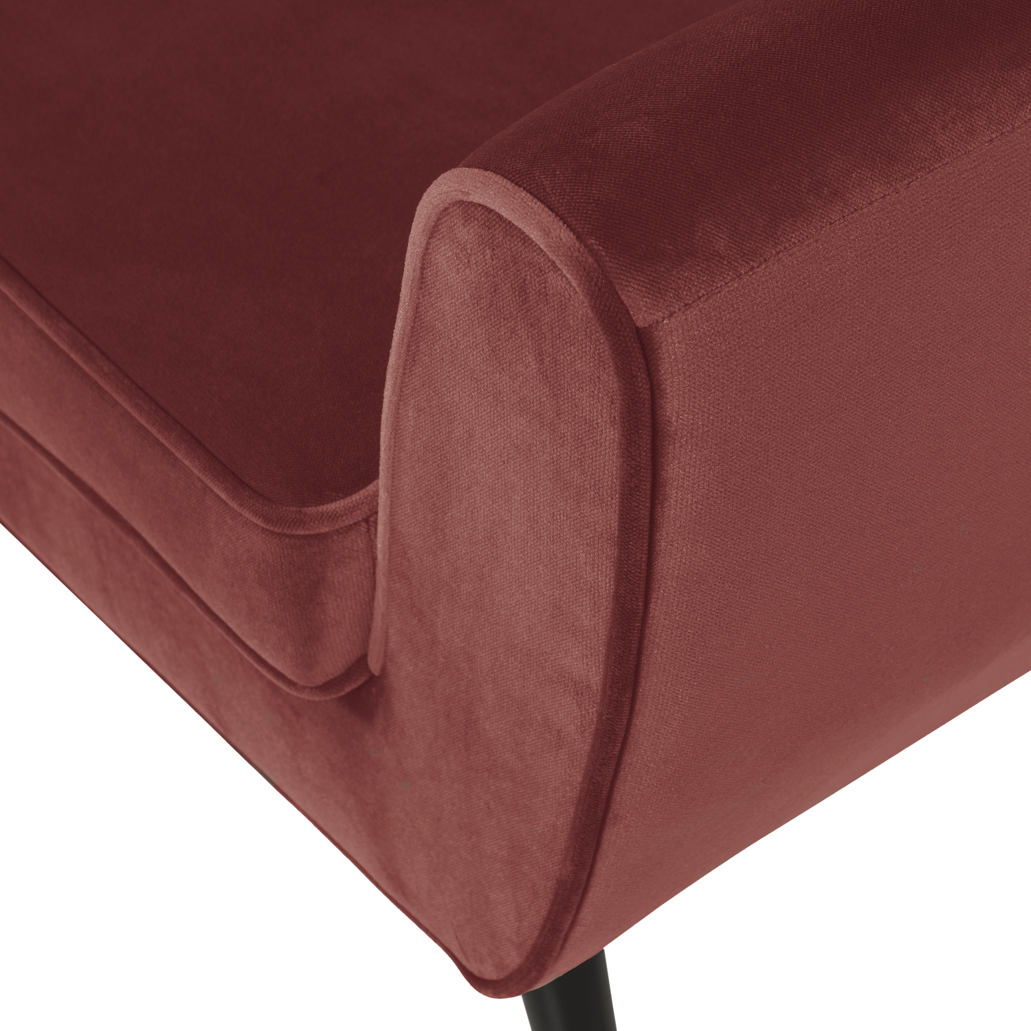 Velvet fauteuil ROCCO bordeaux